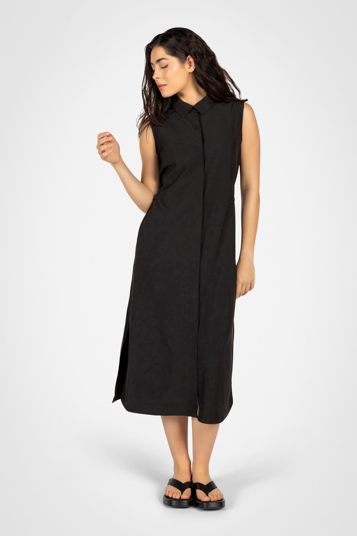 Robe chemise longue Flowline