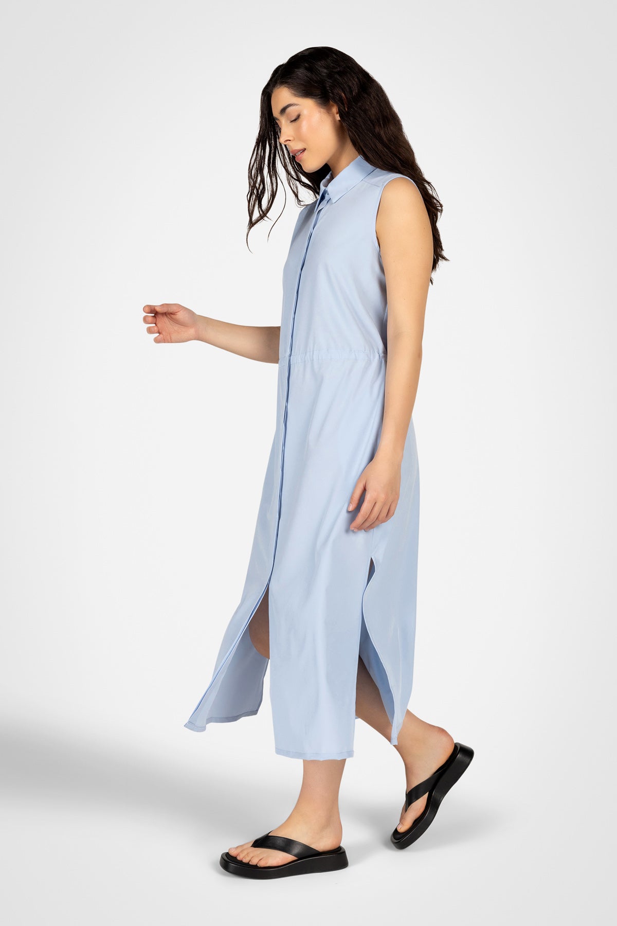 Robe chemise longue Flowline