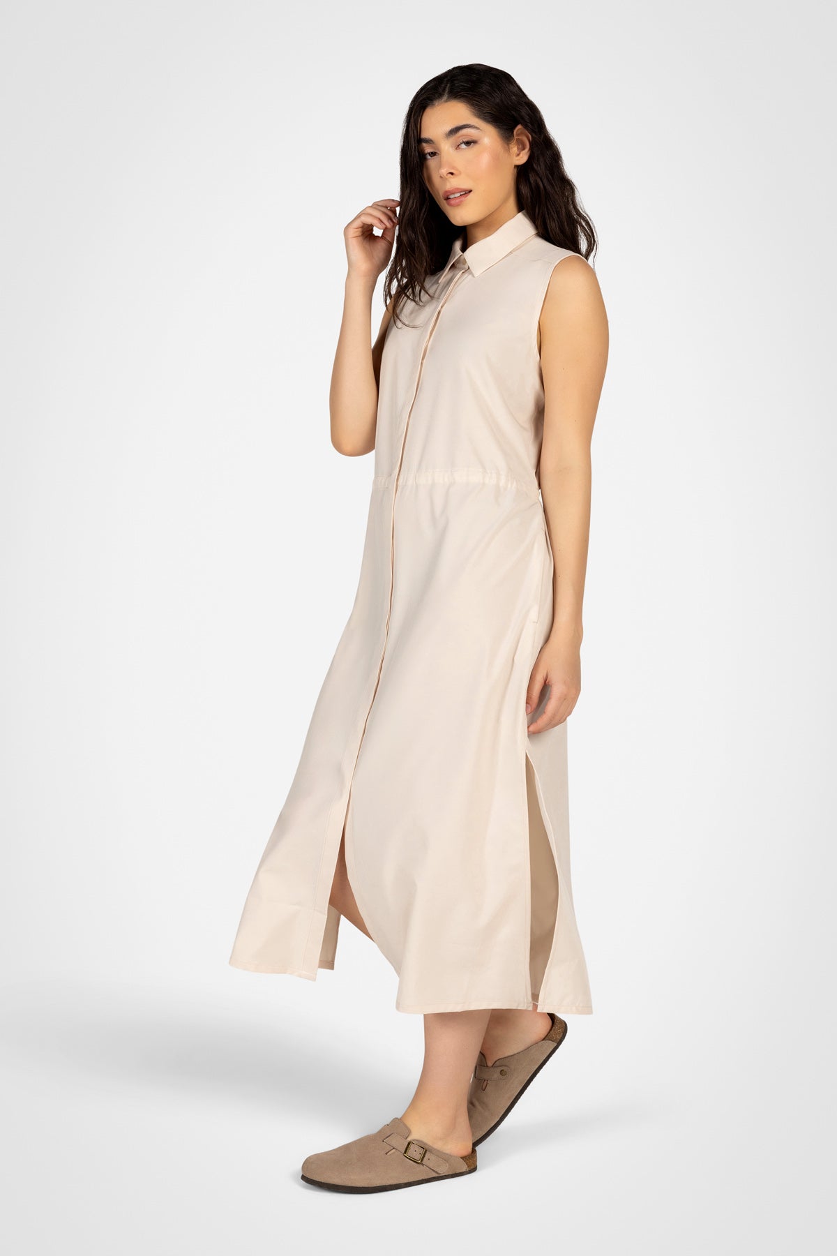 Flowline Maxi Shirt Dress