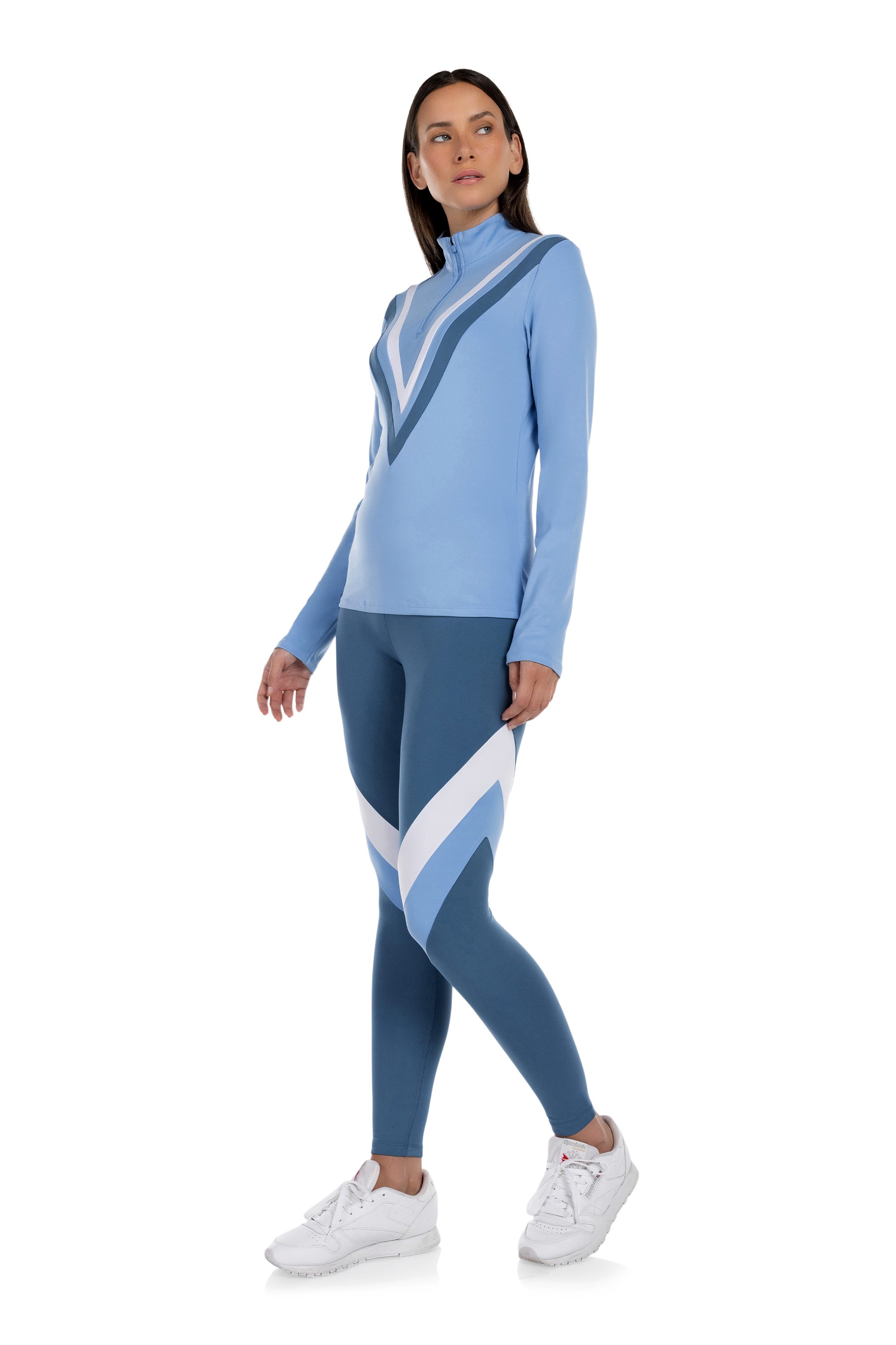 Striped Athletic 1/4 Zip Top