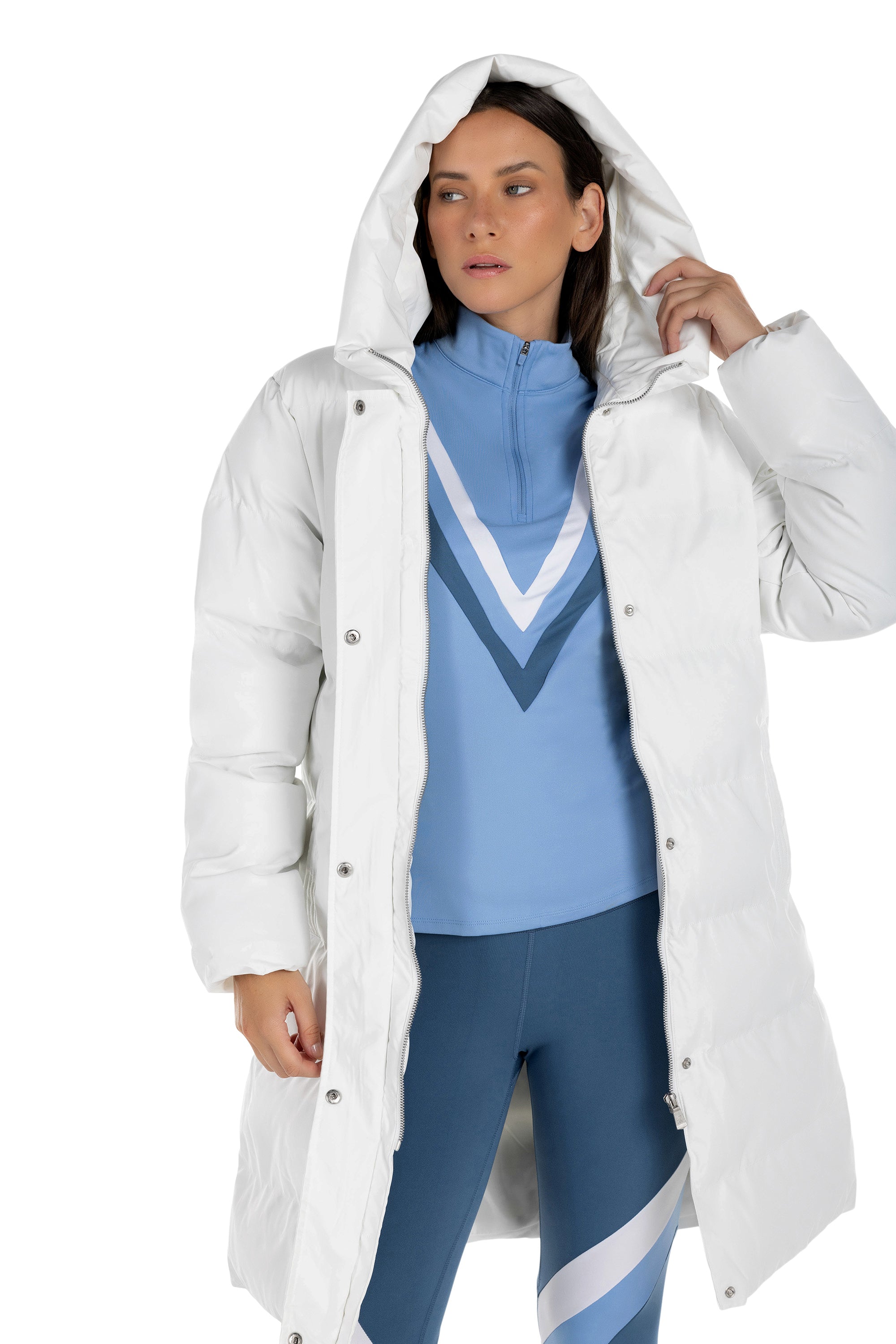 Striped Athletic 1/4 Zip Top