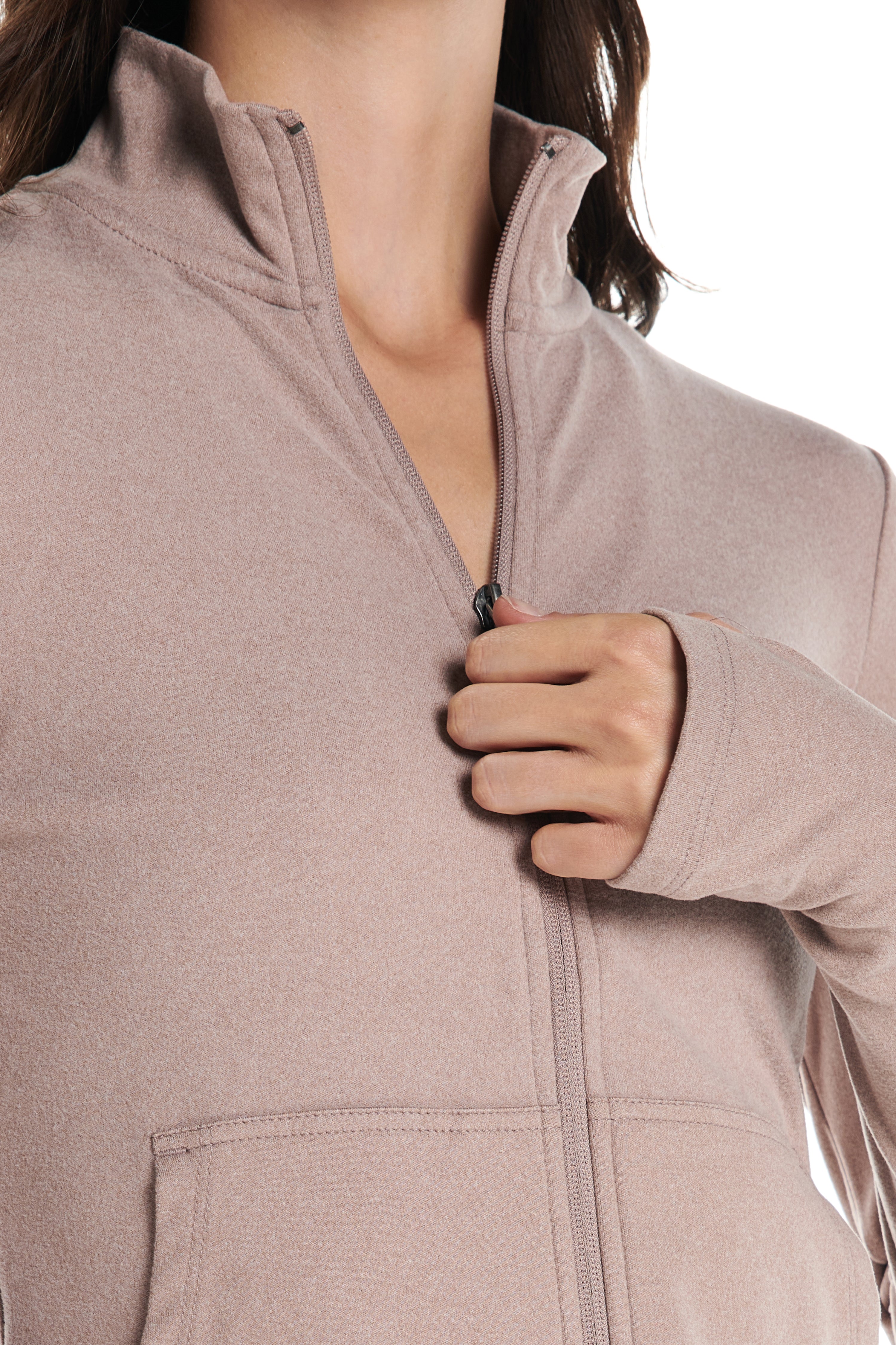 Pull léger Aspen à manches longues avec fermeture éclair