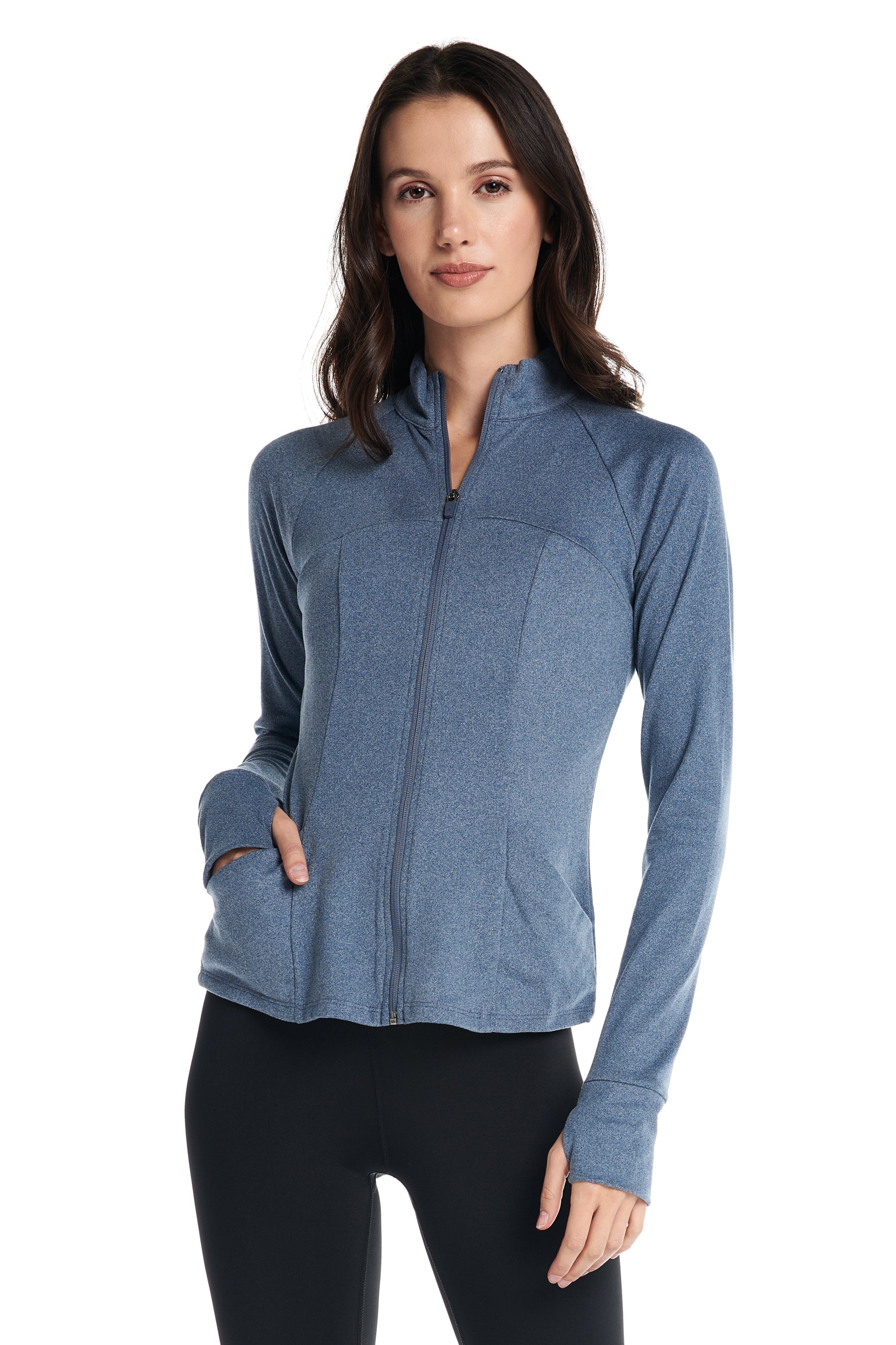 Aspen Sporty Zip Up Long-Sleeve Sweater