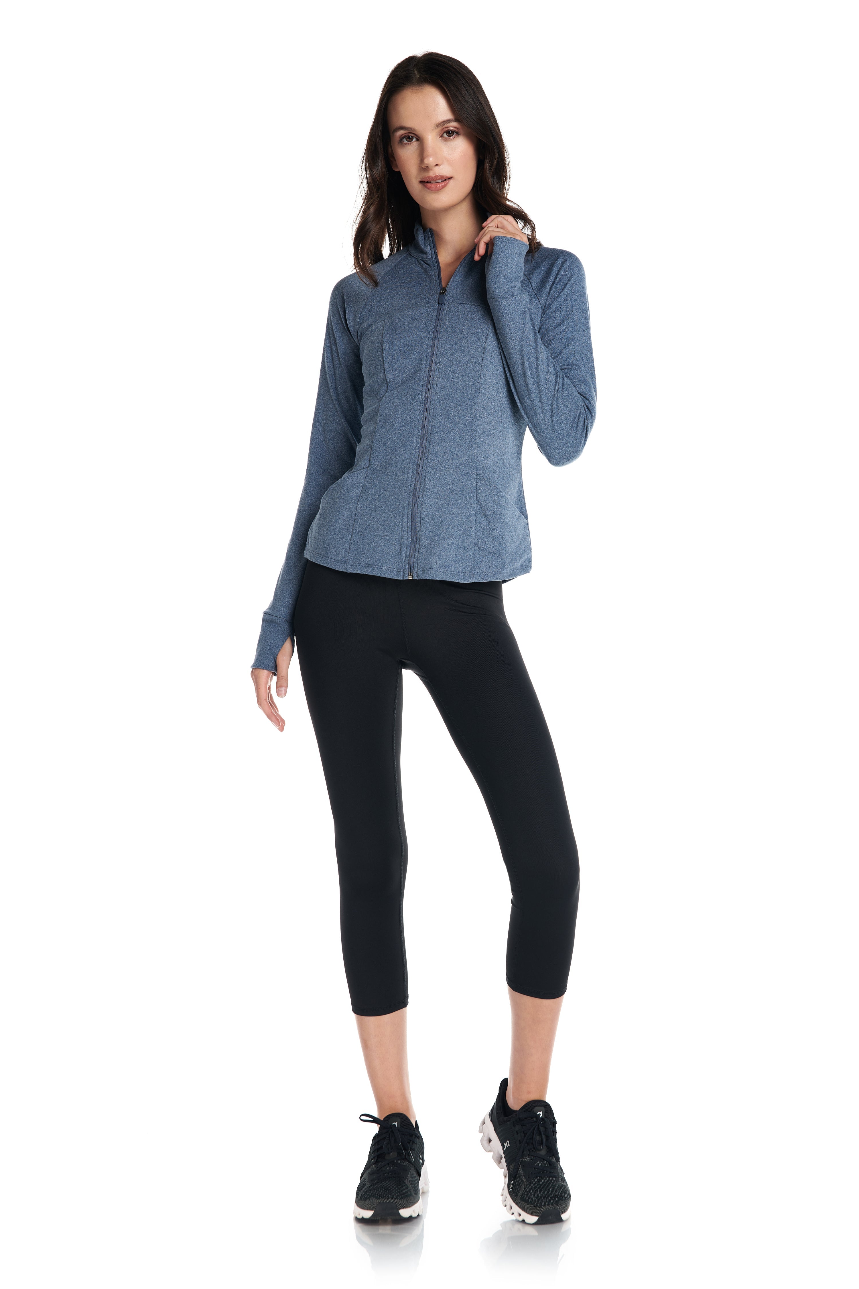 Aspen Sporty Zip Up Long-Sleeve Sweater