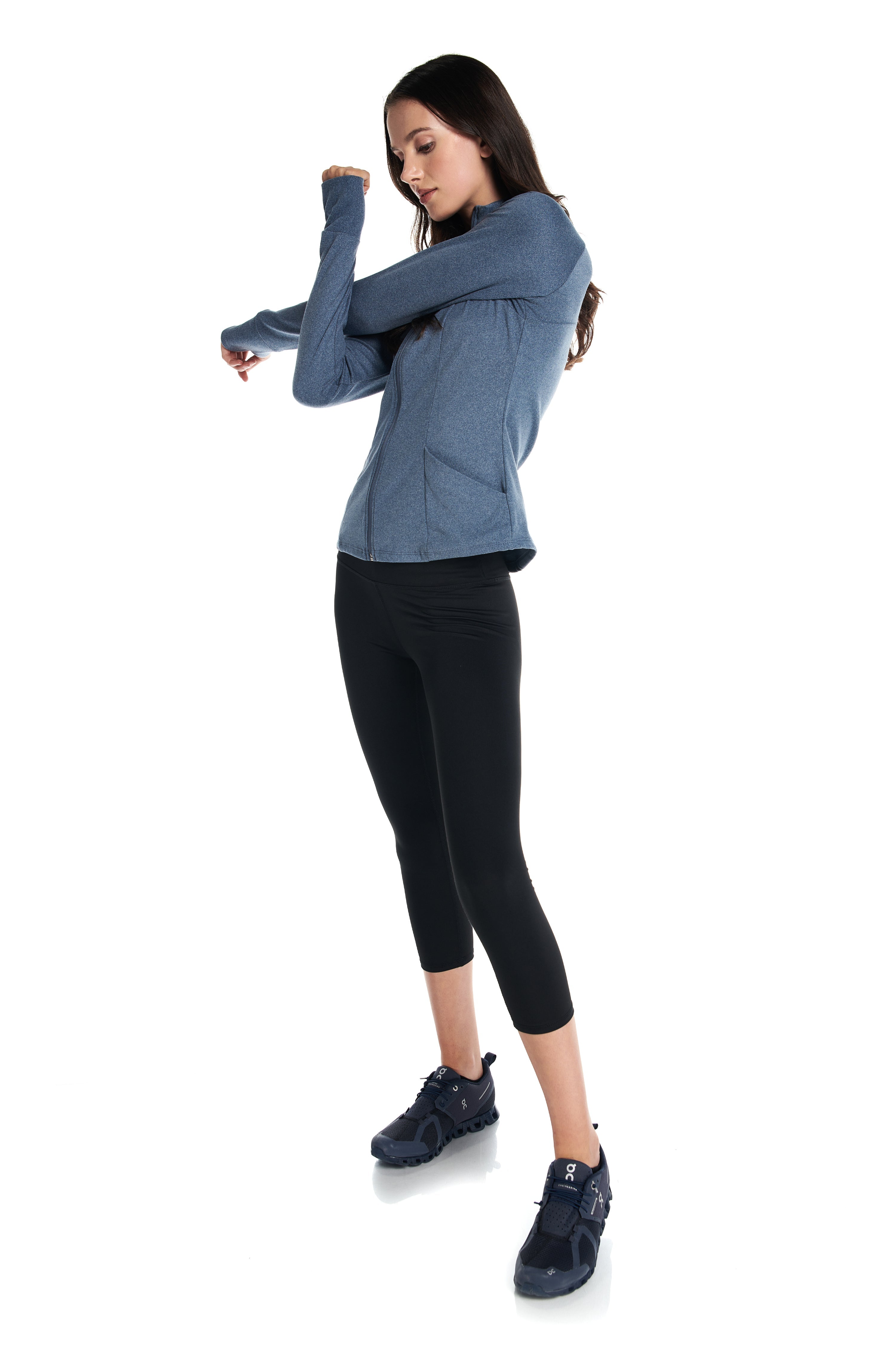 Aspen Sporty Zip Up Long-Sleeve Sweater