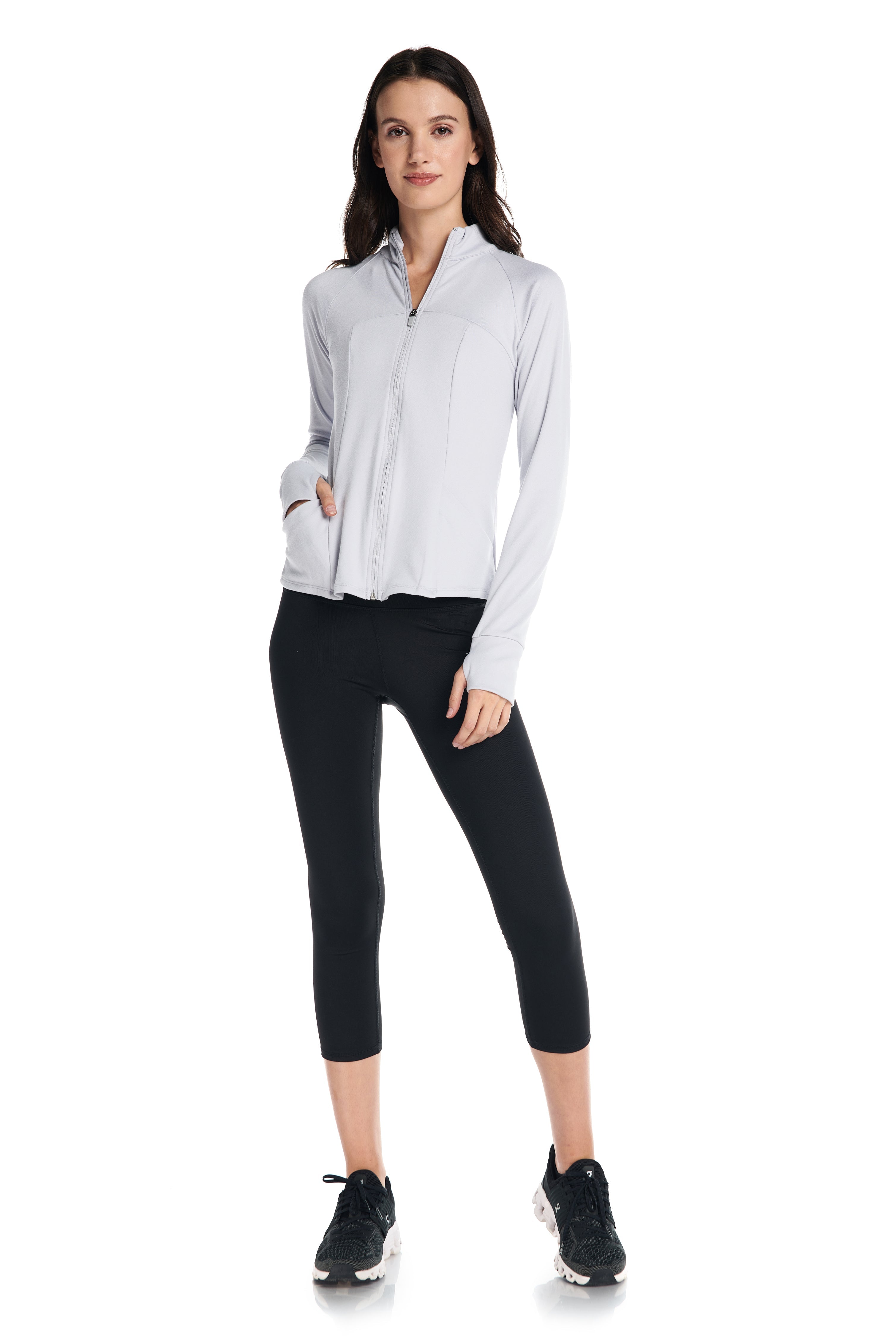 Aspen Sporty Zip Up Long-Sleeve Sweater