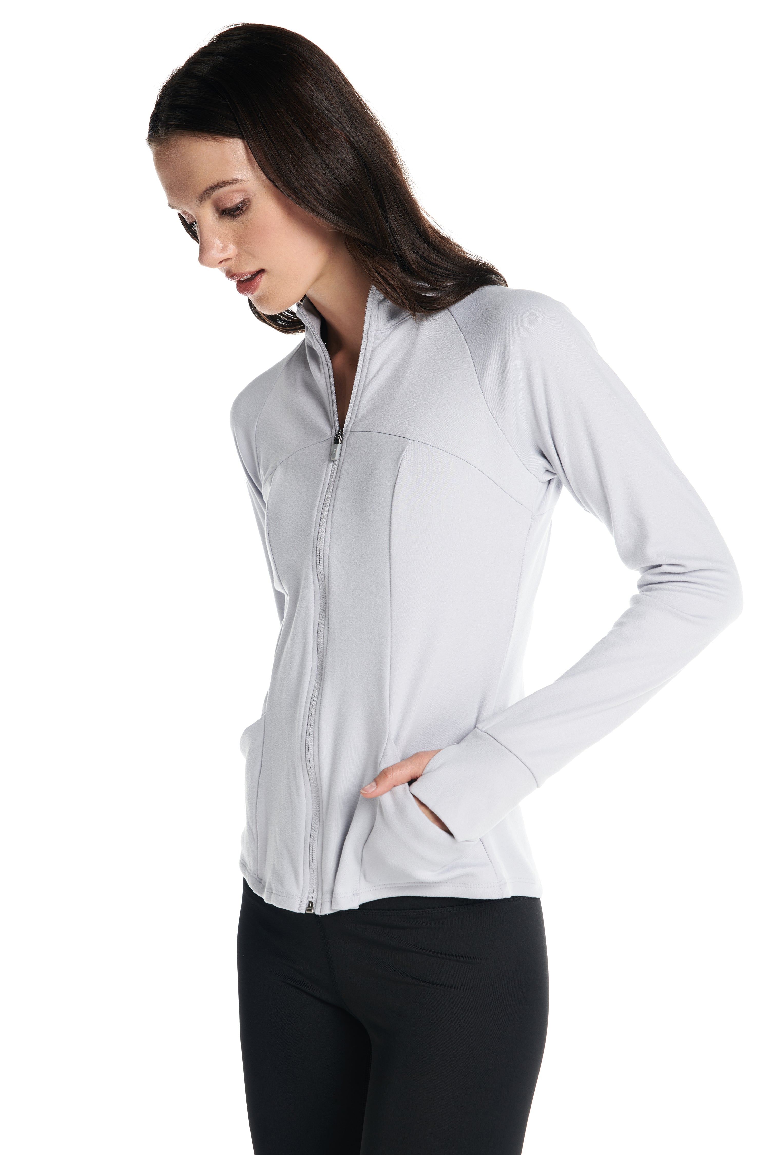 Aspen Sporty Zip Up Long-Sleeve Sweater
