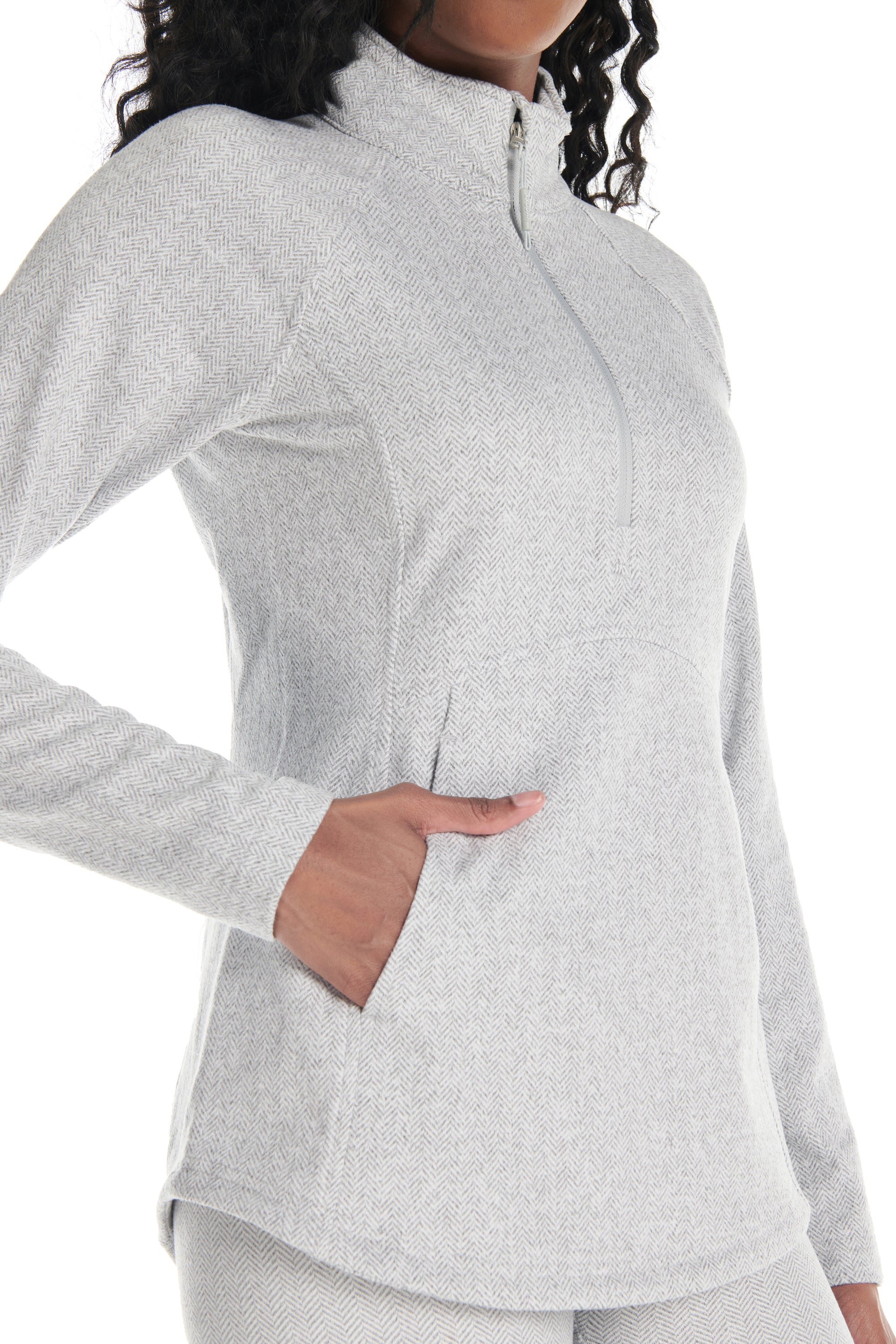 Alpine 1/4 Zip Double Brushed Jacquard Sweater