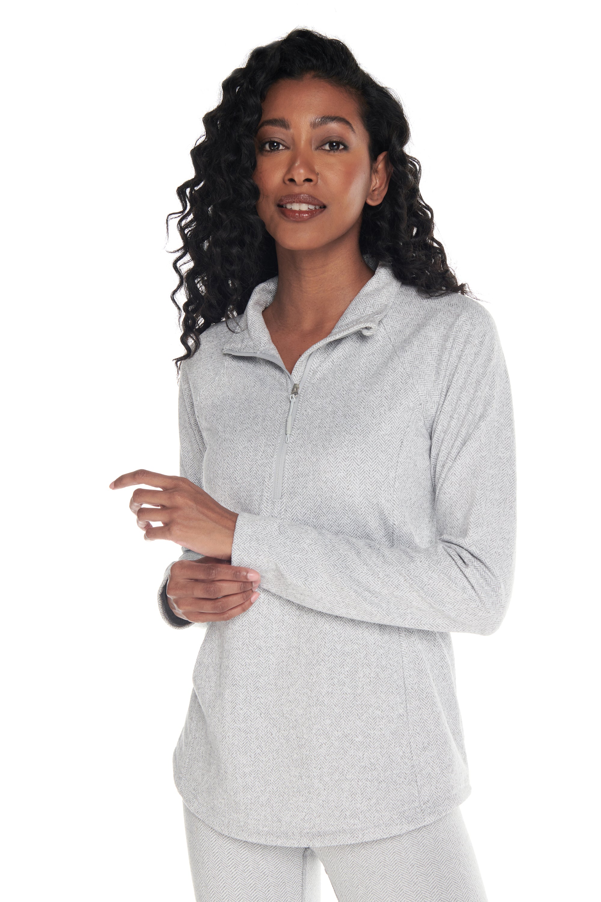 Alpine 1/4 Zip Double Brushed Jacquard Sweater
