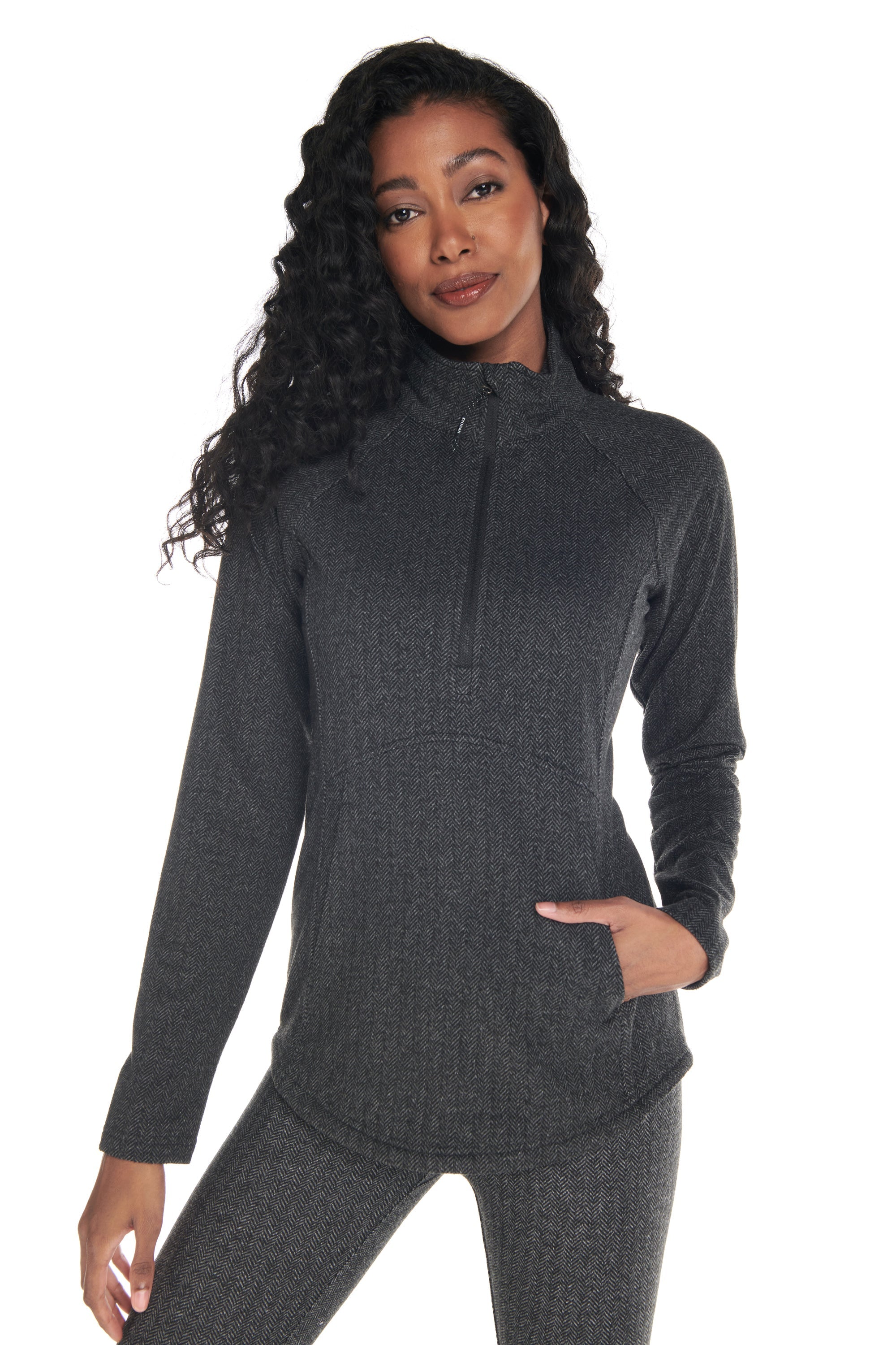 Alpine 1/4 Zip Double Brushed Jacquard Sweater