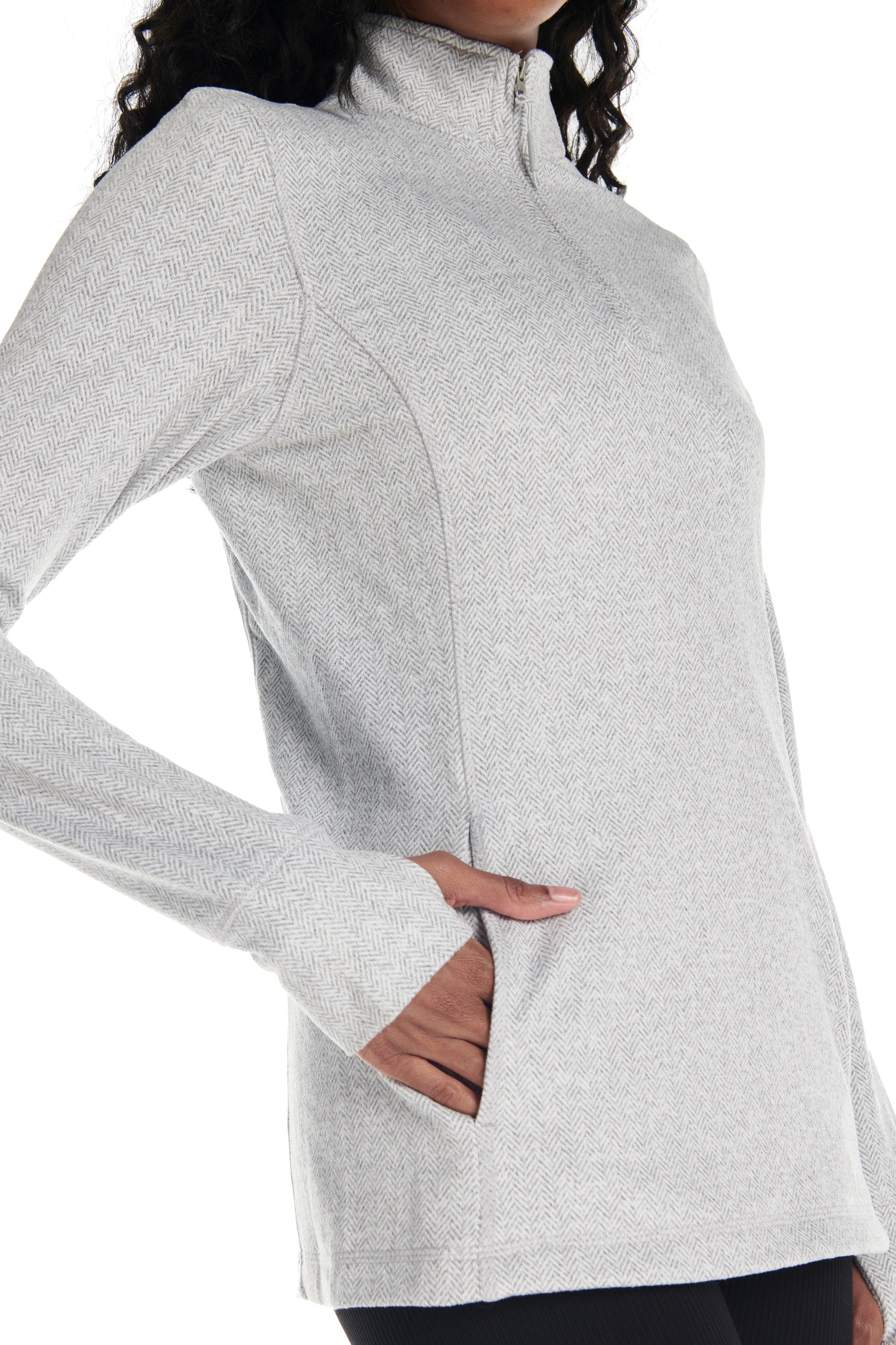 Equinox 1/4 Zip Double Brushed Jacquard Sweater