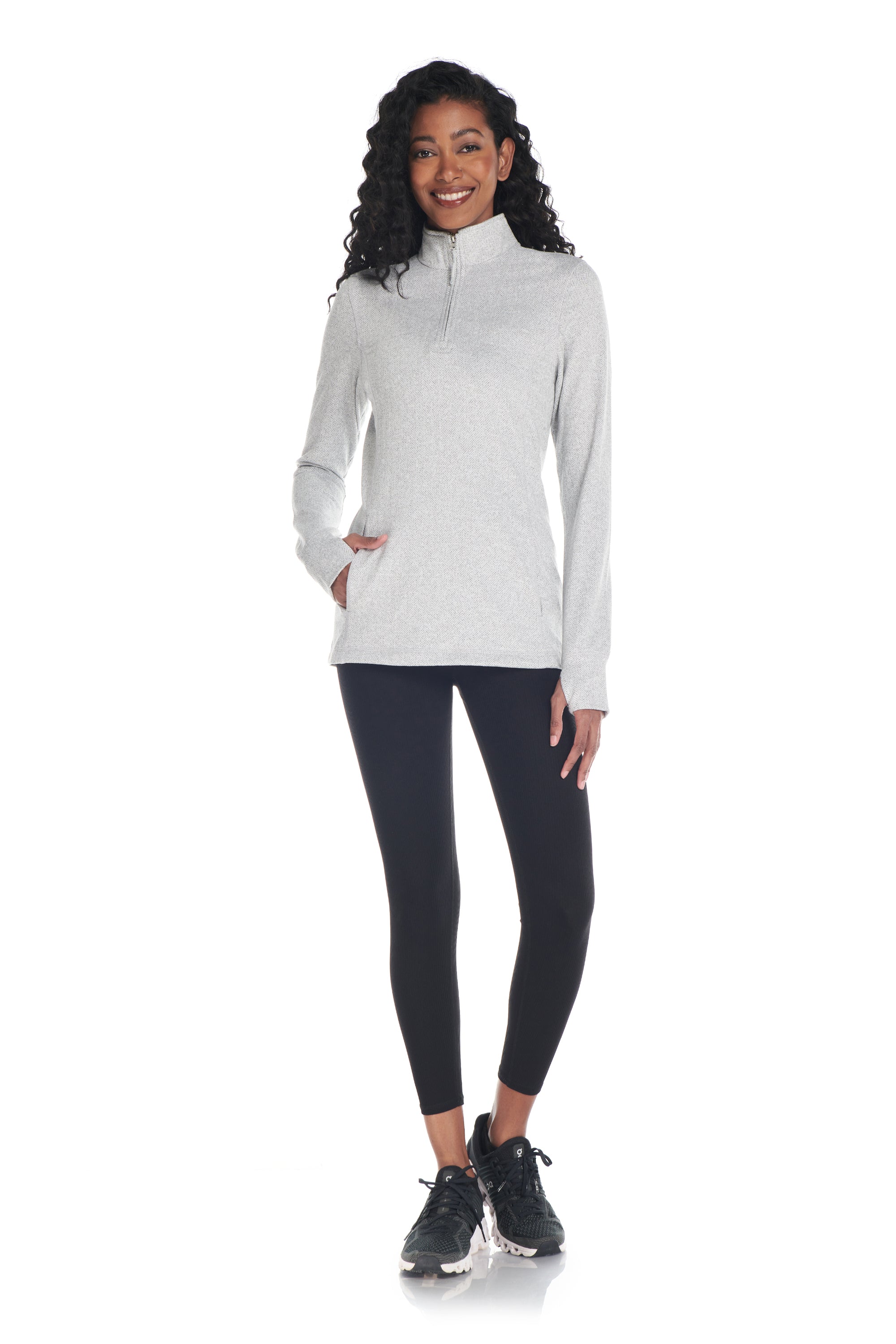 Pull Equinox 1/4 Zip Double Brushed Jacquard