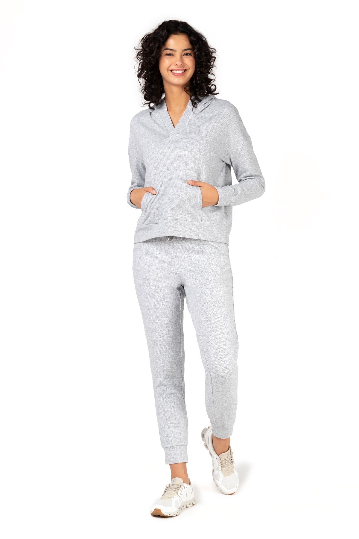 Sweat à capuche Alaska en jacquard brossé double