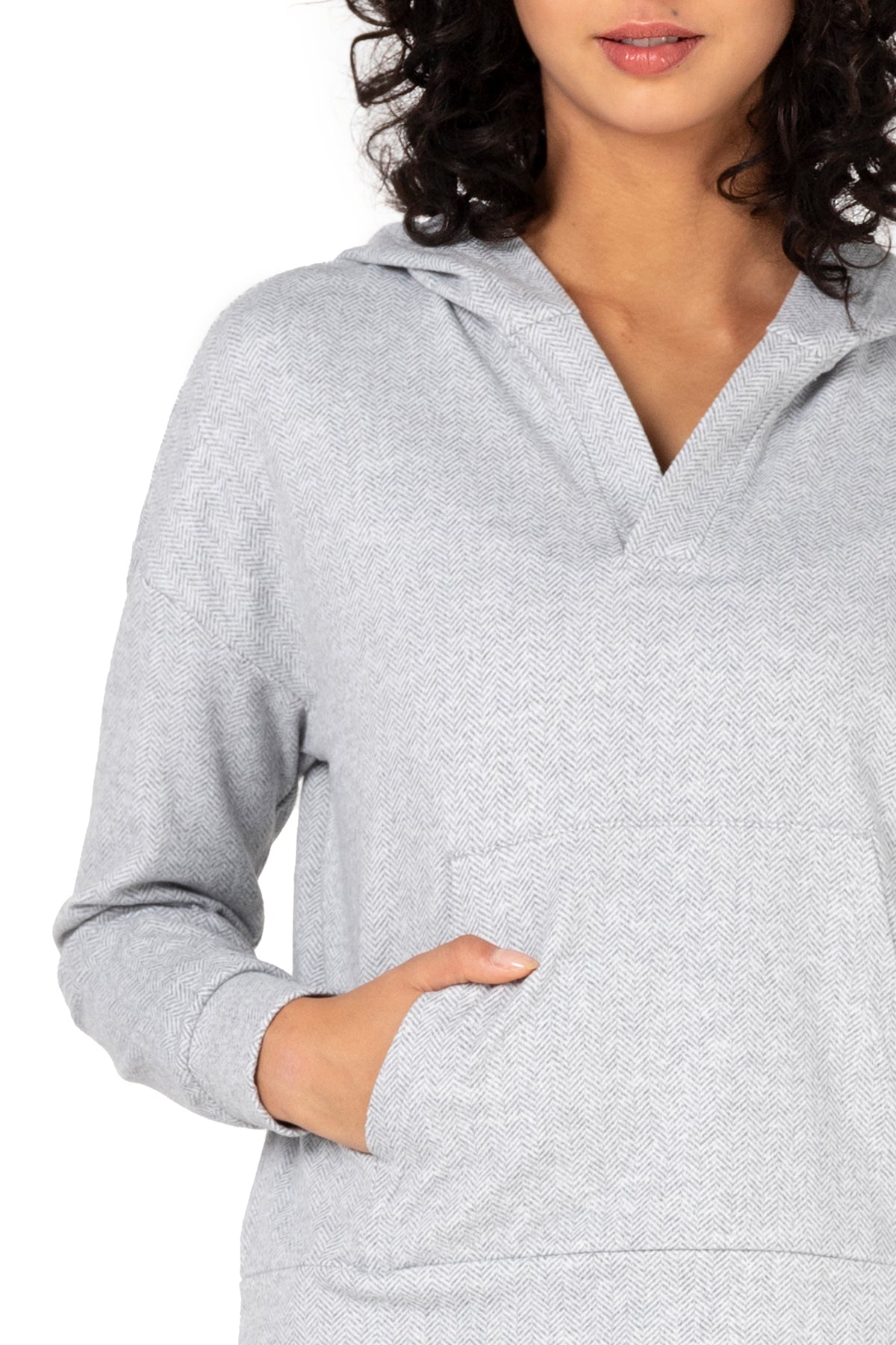 Sweat à capuche Alaska en jacquard brossé double