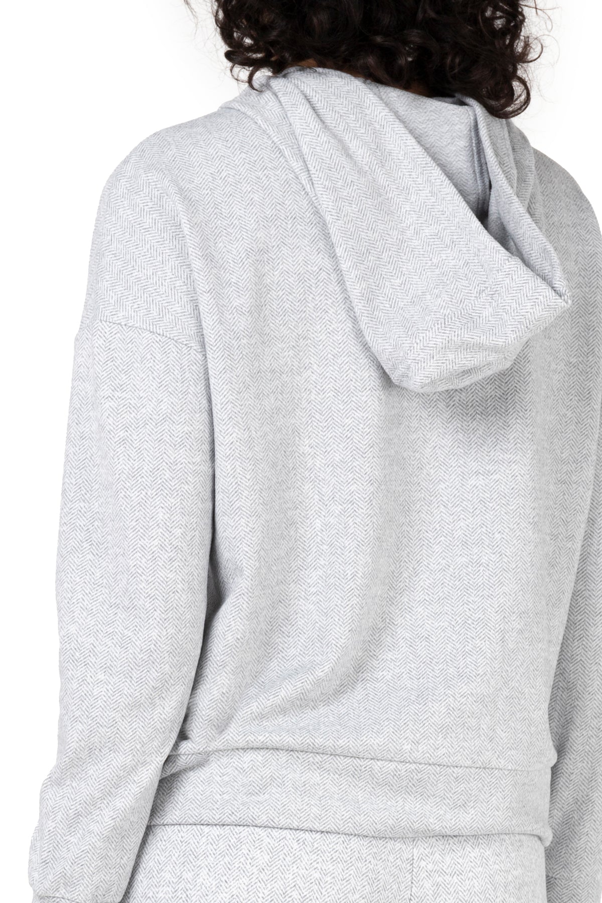 Sweat à capuche Alaska en jacquard brossé double