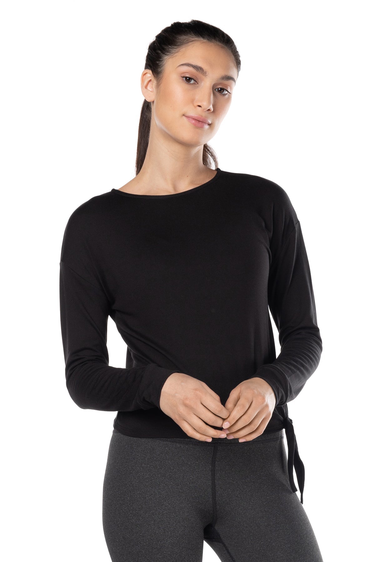 Day-To-Day Side-Tie Long Sleeve Top
