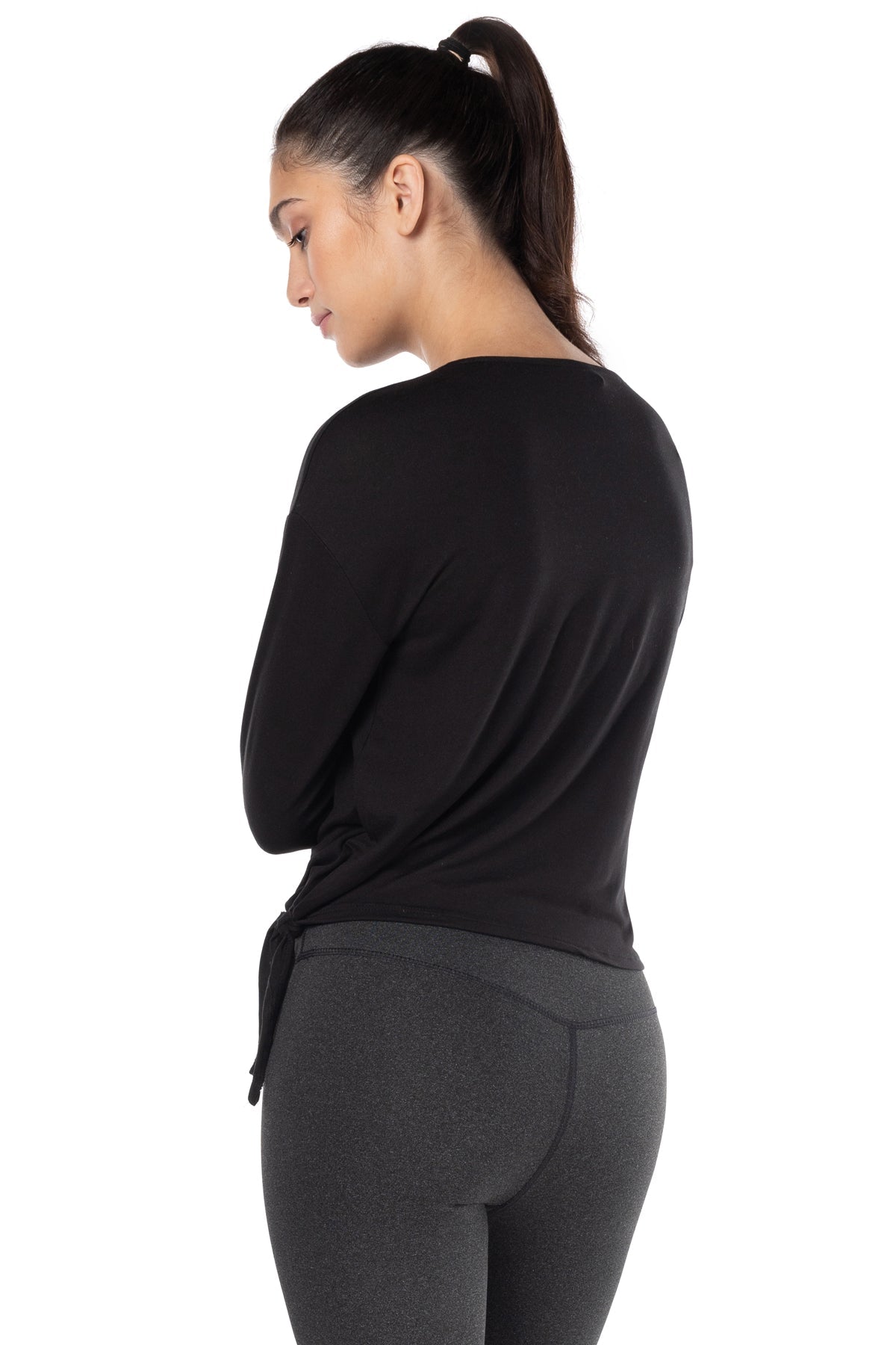 Day-To-Day Side-Tie Long Sleeve Top