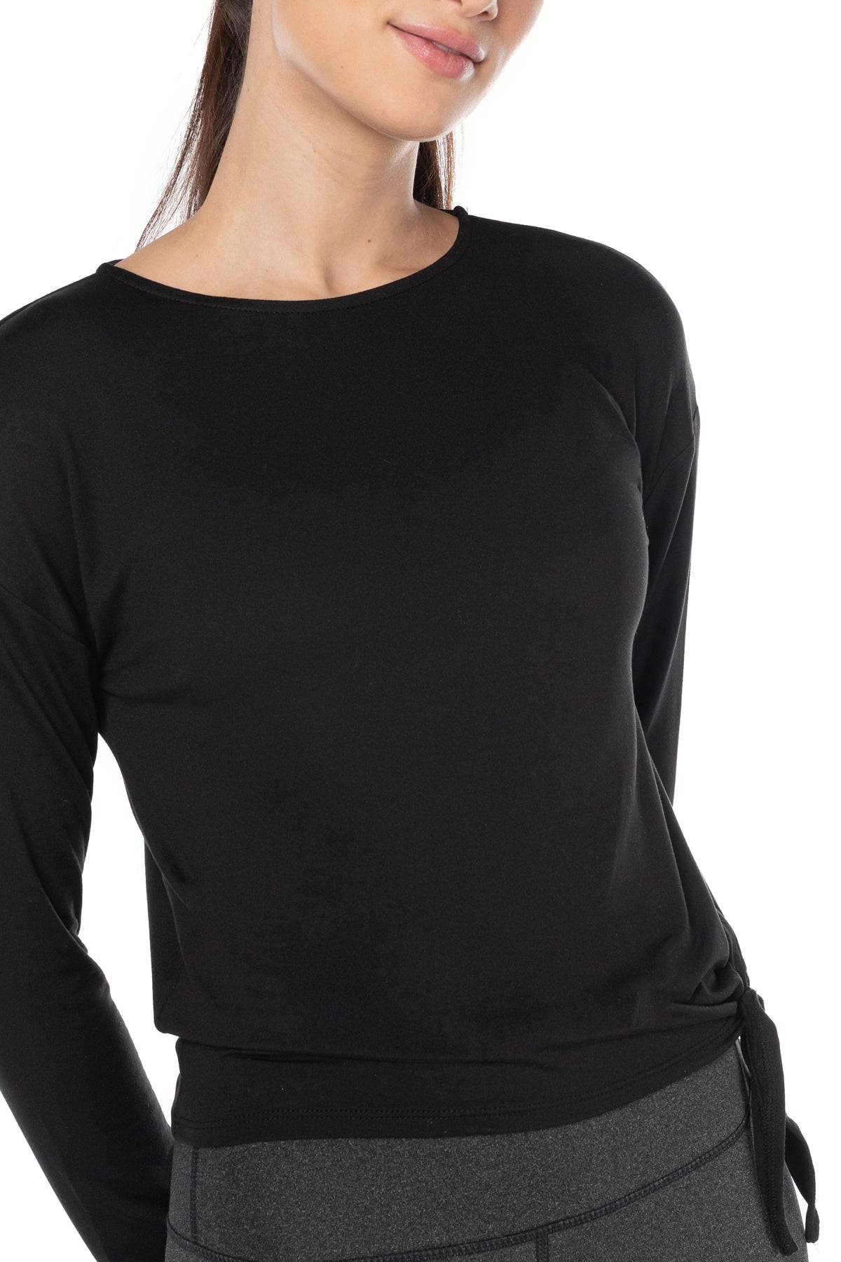 Day-To-Day Side-Tie Long Sleeve Top