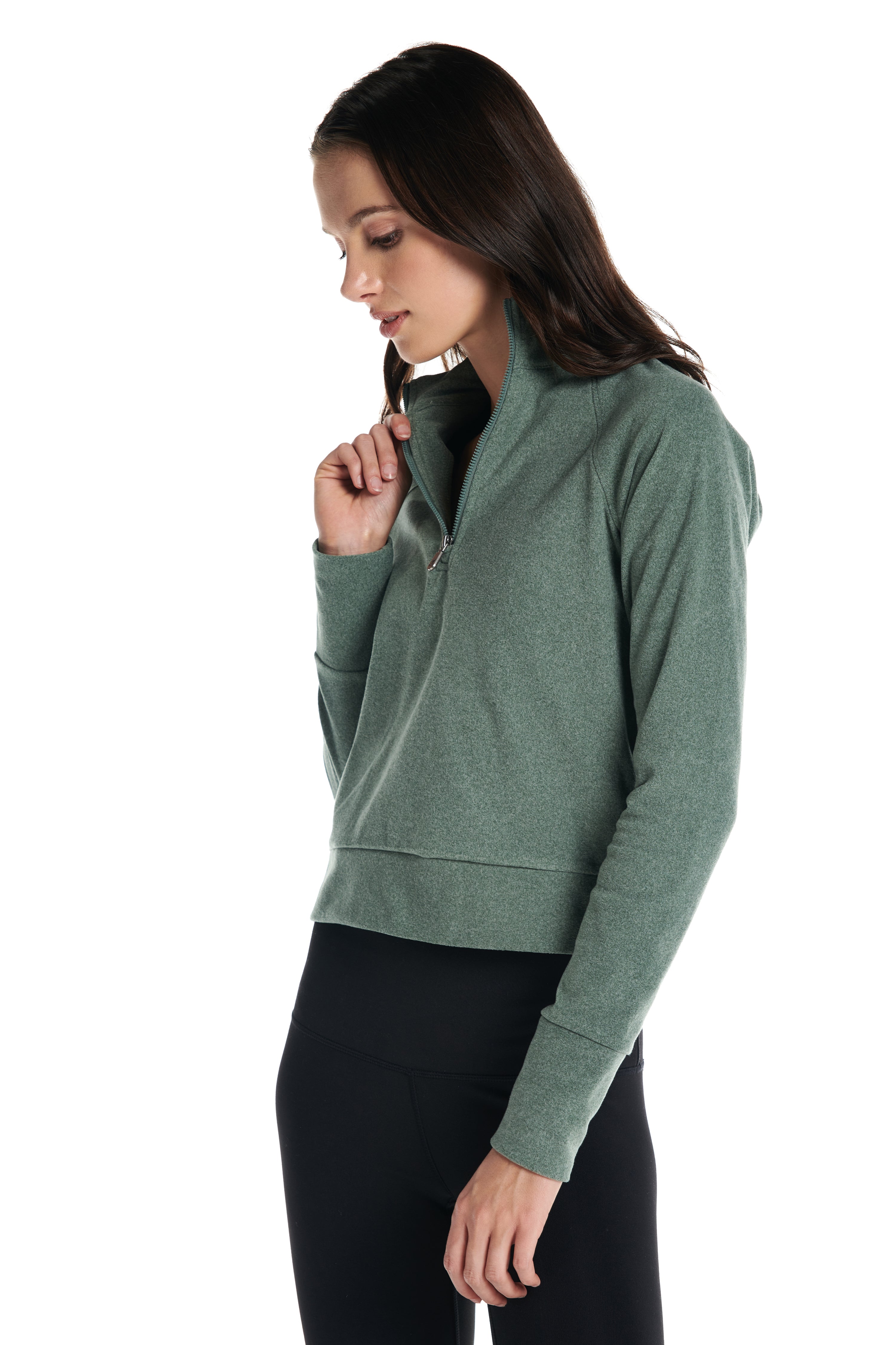 Pull Aspen à manches longues et fermeture éclair ¼