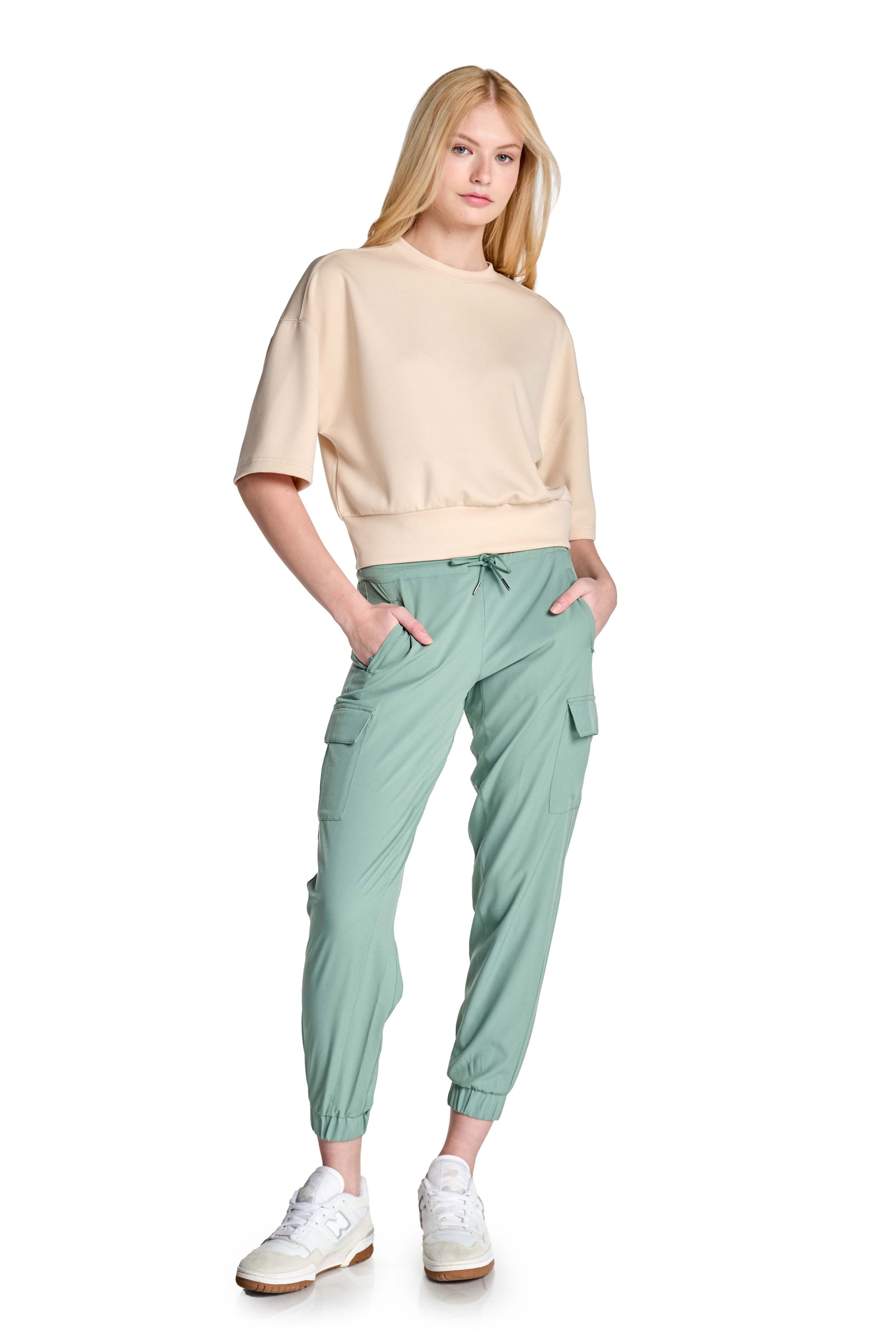 Pantalon cargo tissé