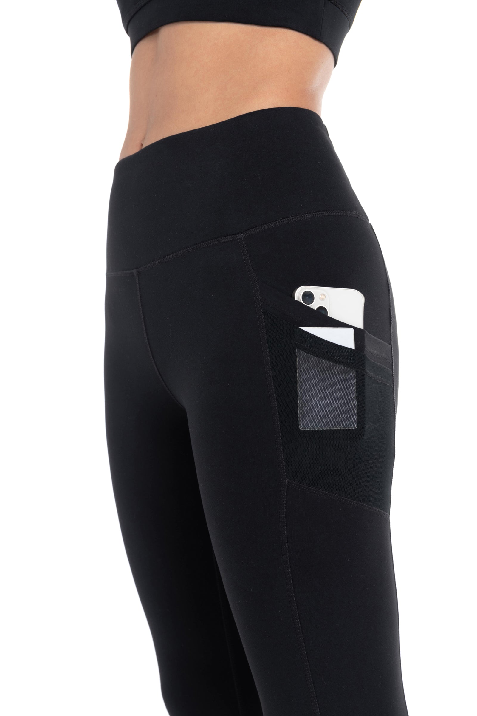 Legging de course en maille brossée