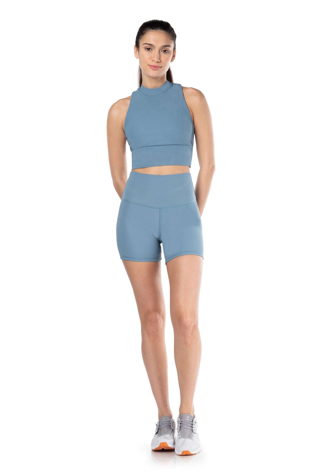 Griffintown Ribbed Mock Neck Bra Top