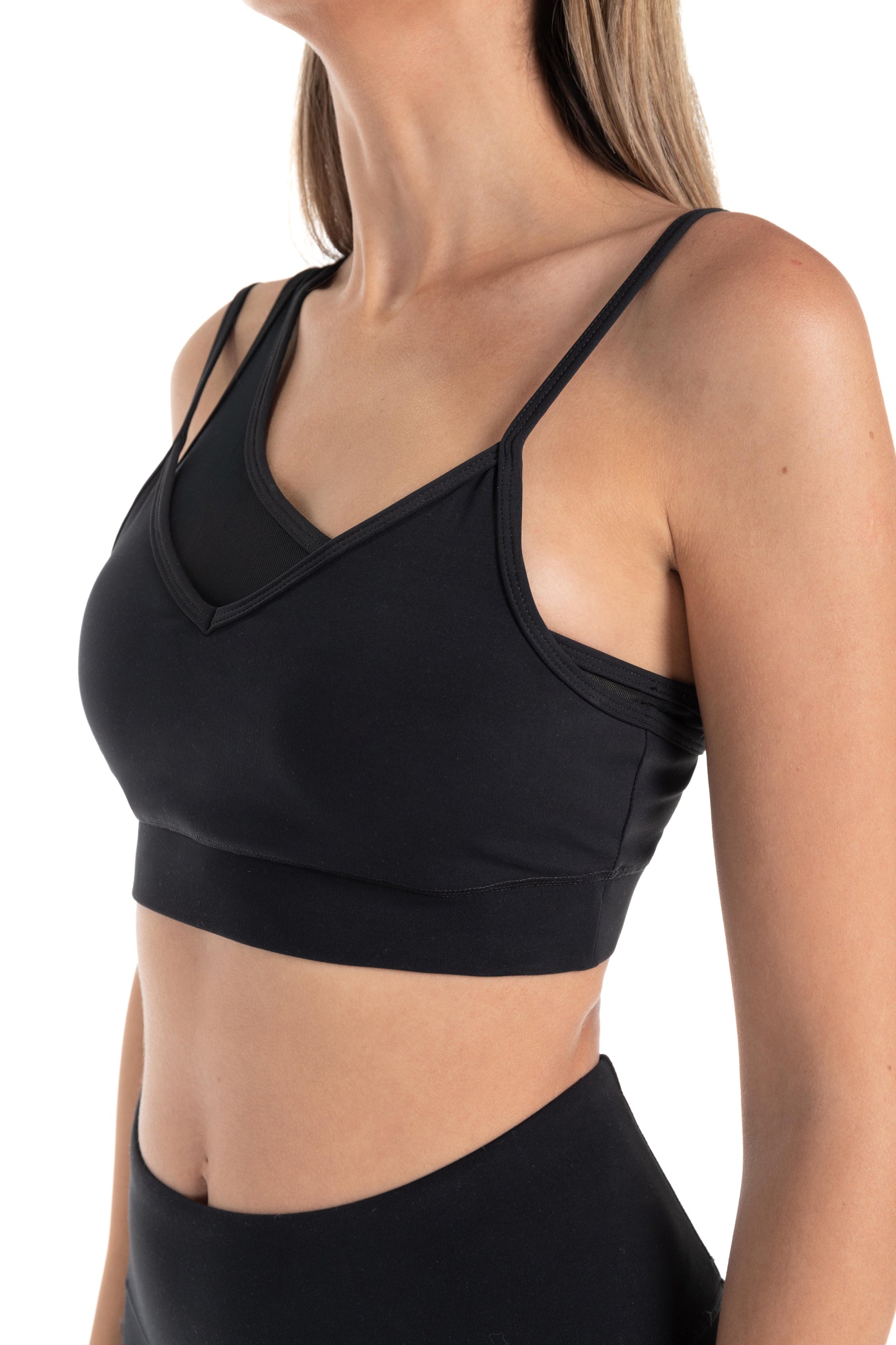Power Play Asymmetrical Mesh Bra