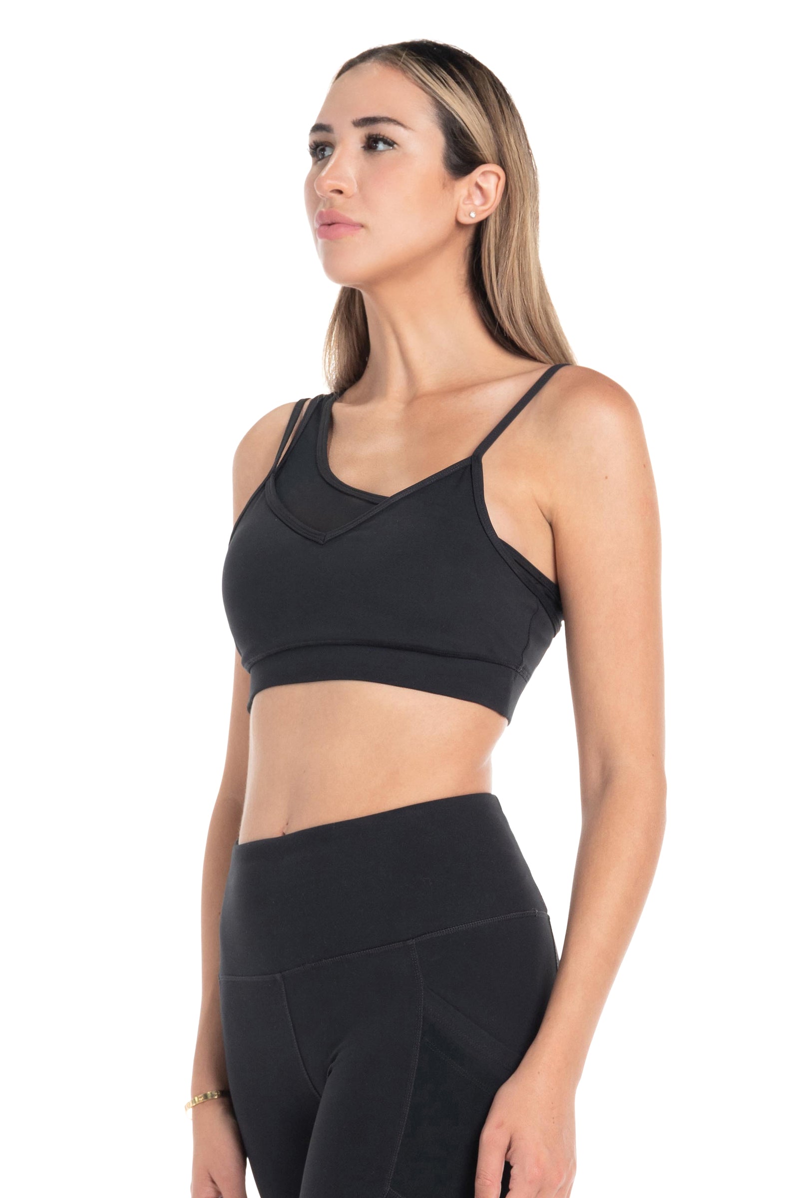 Power Play Asymmetrical Mesh Bra