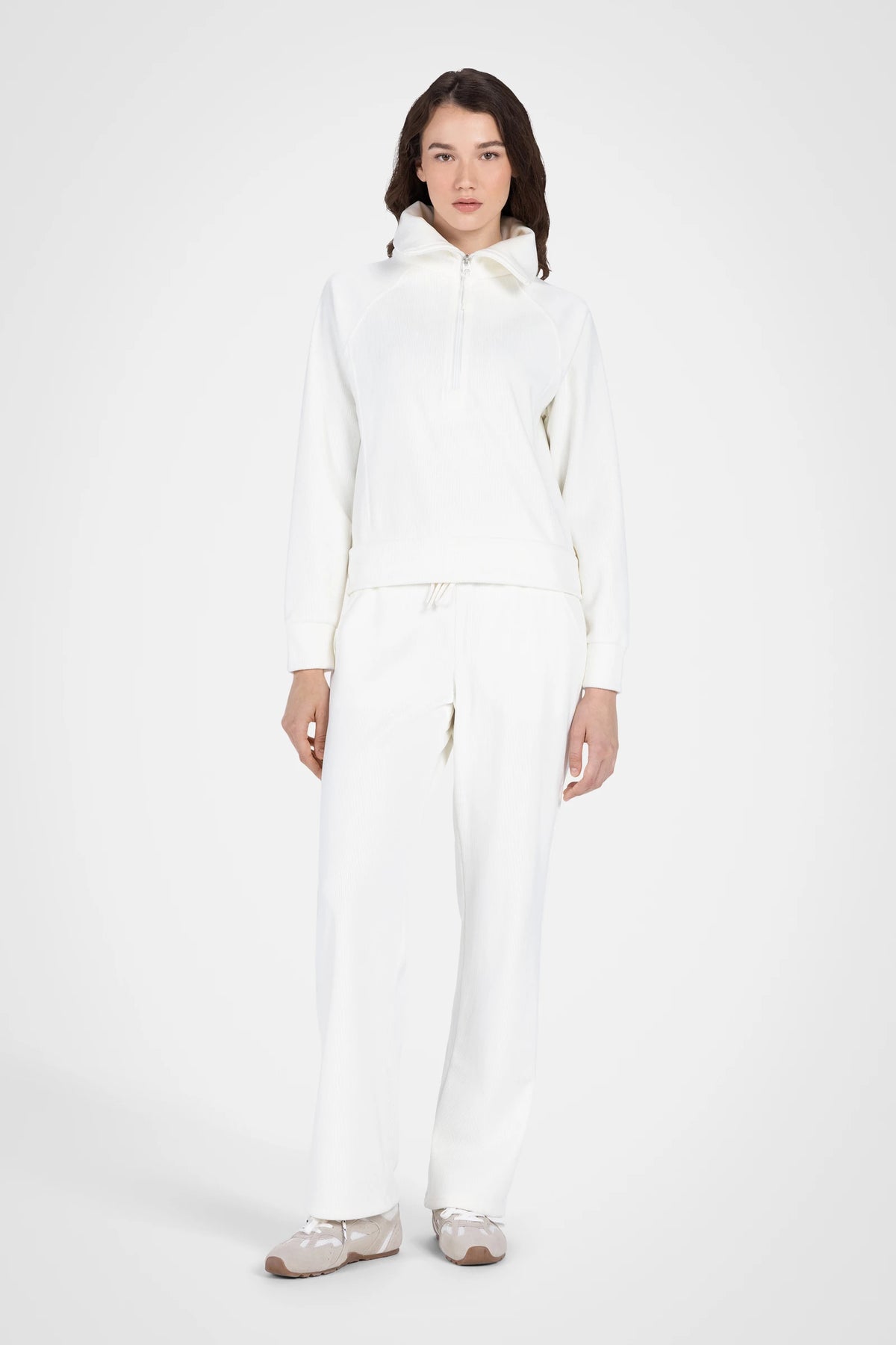 LuxeRib Velour 1/2 Zip Top