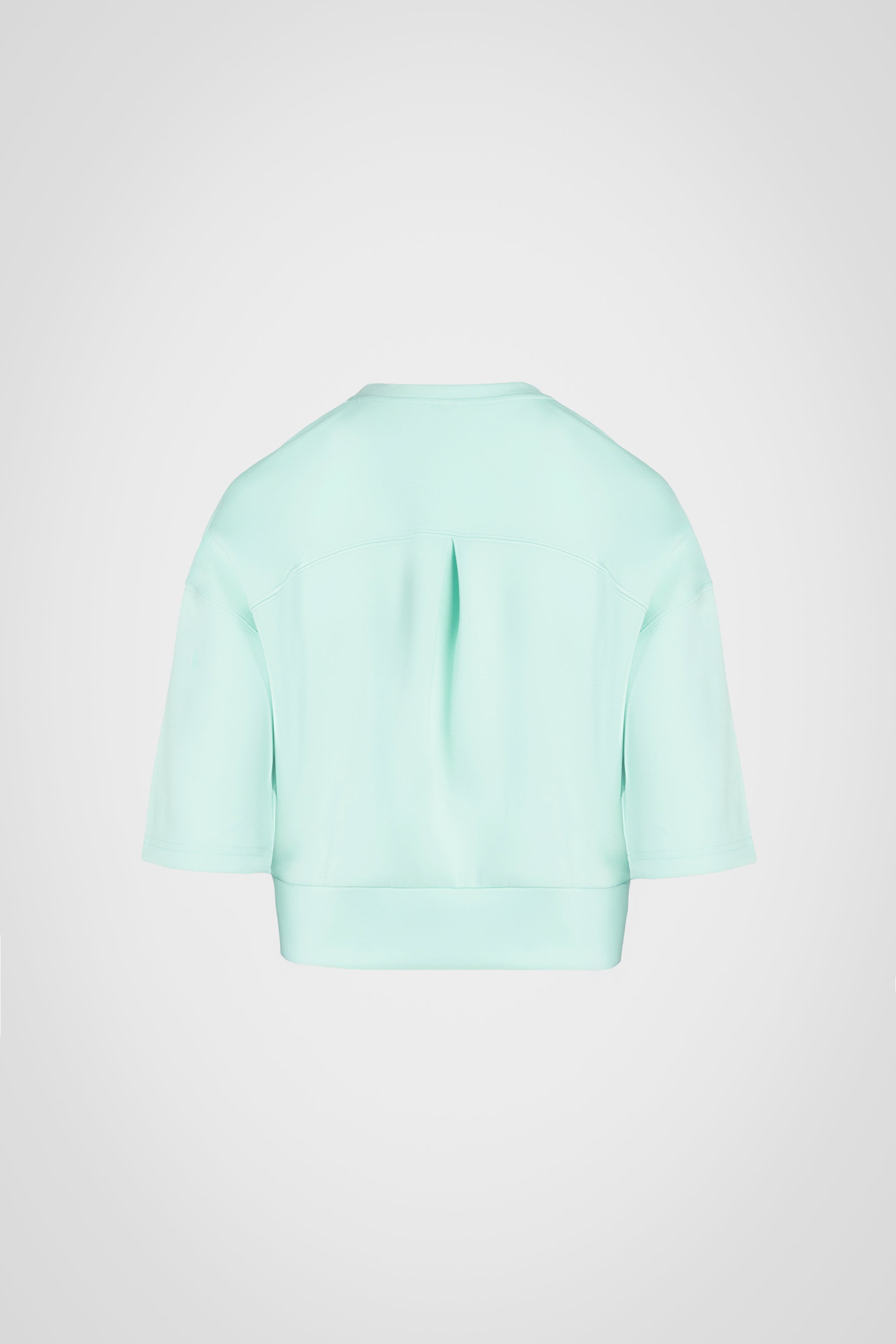 Stretch Knit Crew Neck Short Sleeve Top