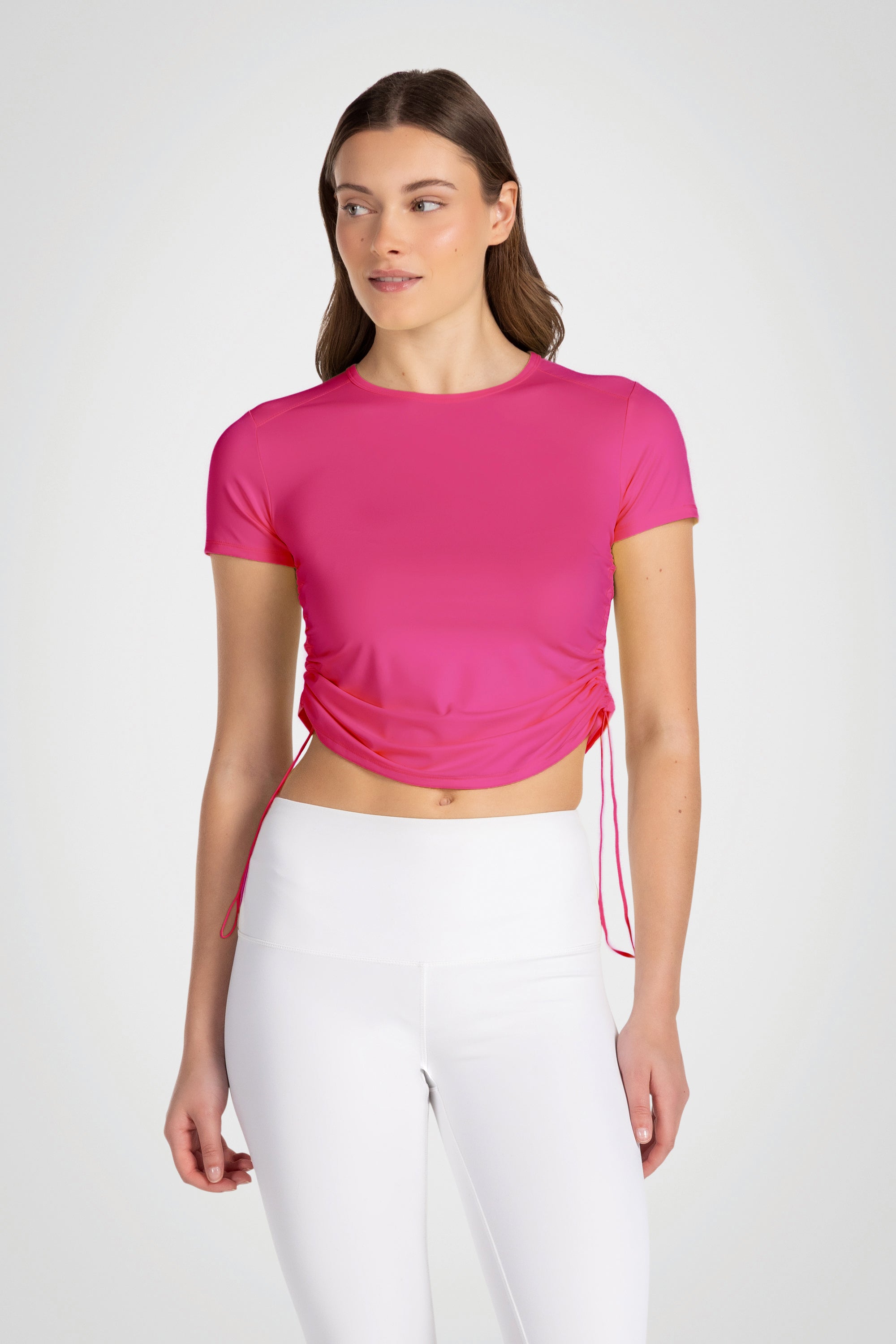 Softgather Side Cinch Crew Tee