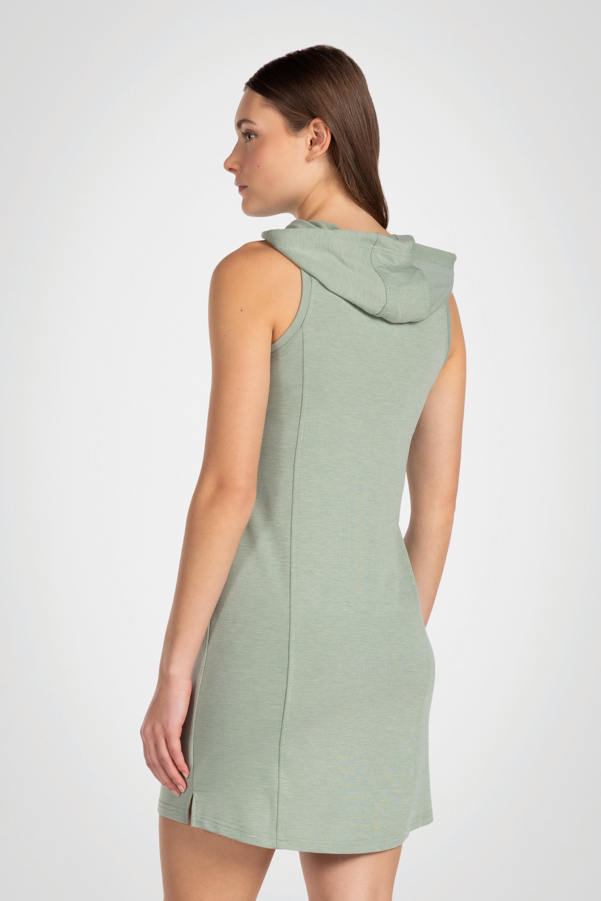 Robe à capuche sans manches en éponge française pour l'extérieur