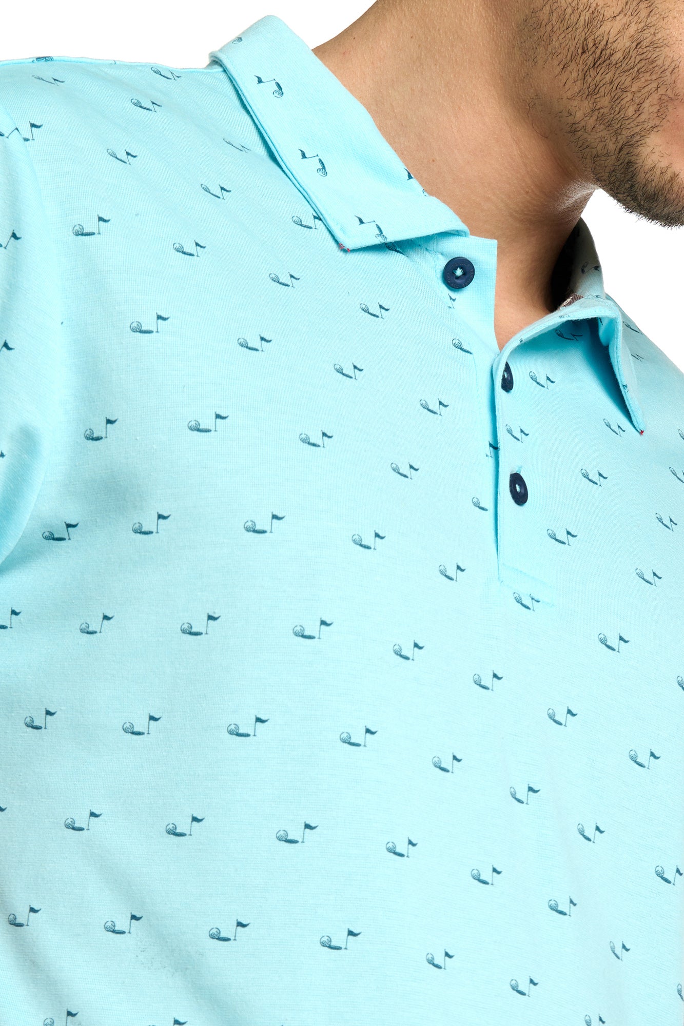 Sky's the Limit Printed Golf Polo