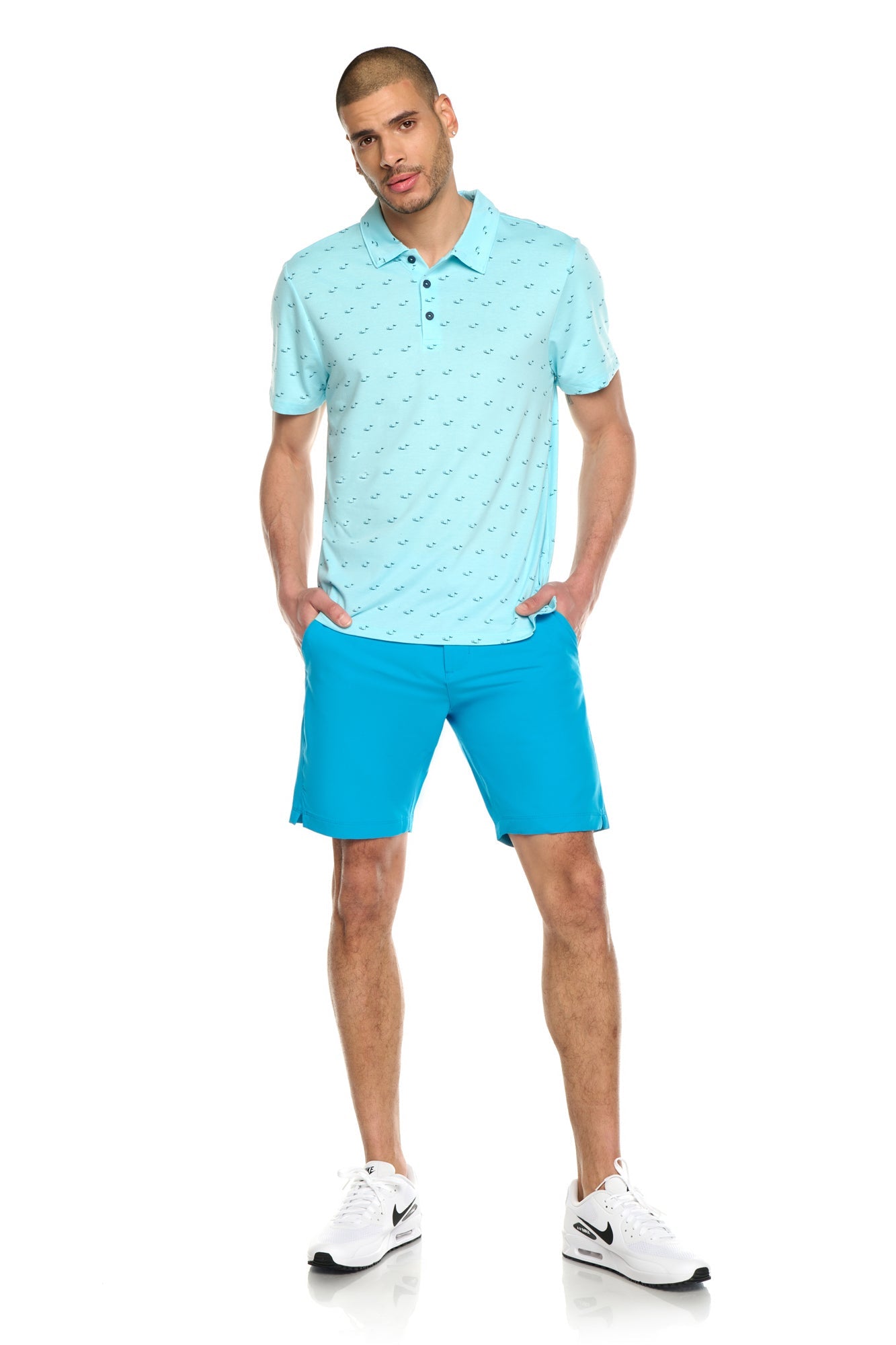 Sky's the Limit Printed Golf Polo