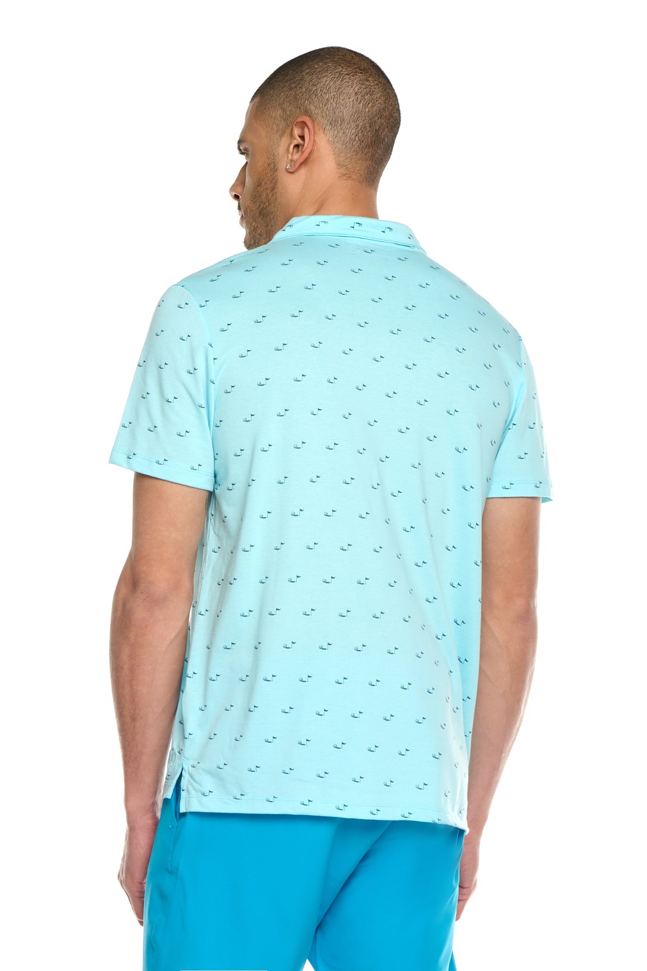 Sky's the Limit Printed Golf Polo