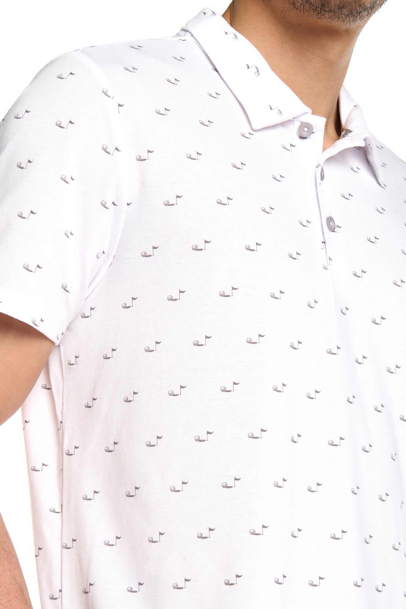 Sky's the Limit Printed Golf Polo