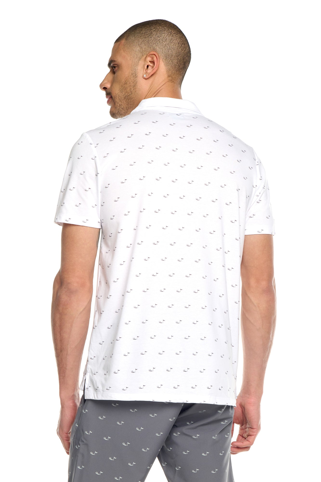 Sky's the Limit Printed Golf Polo