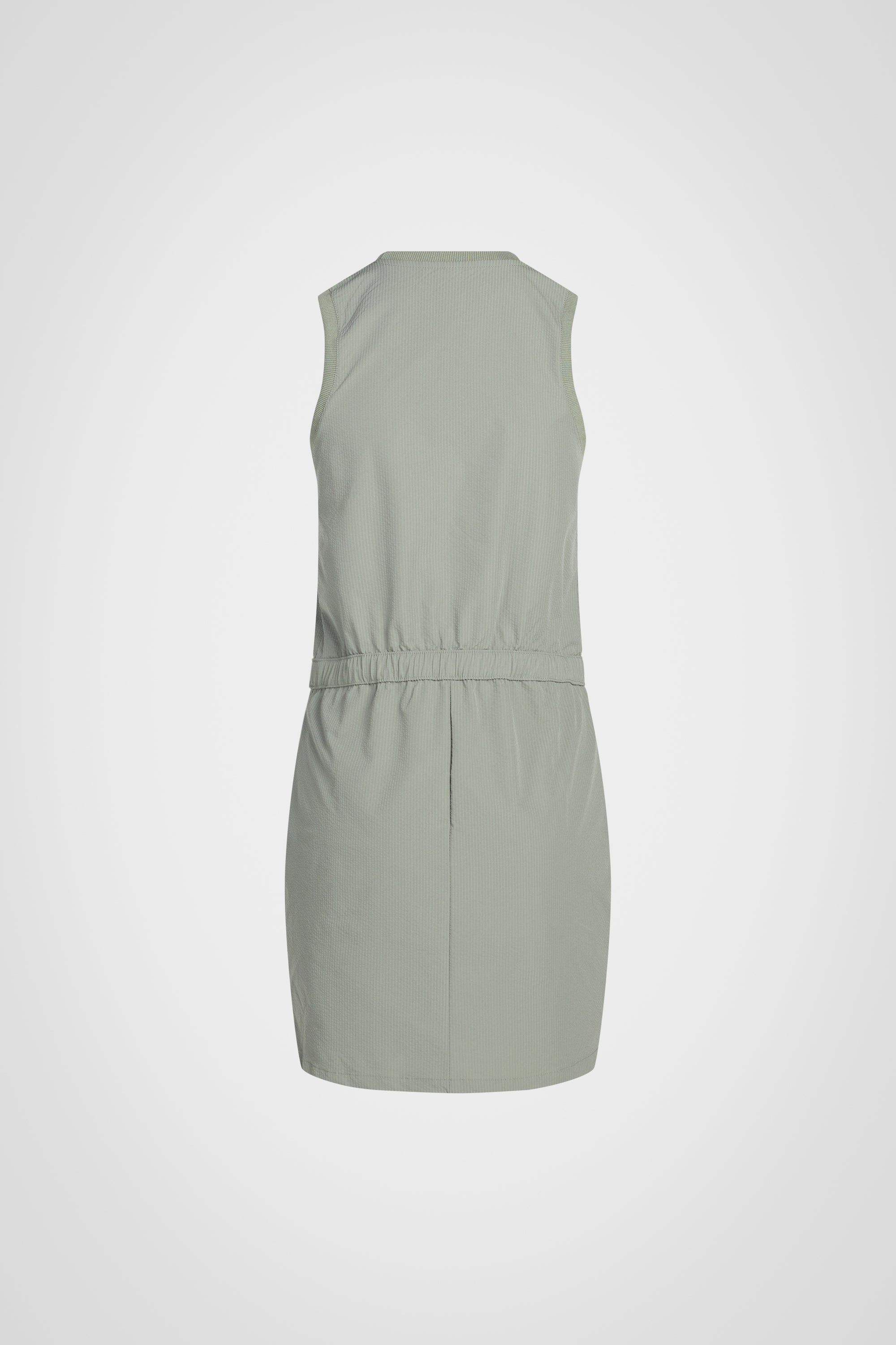 Robe de course ceinturée en seersucker