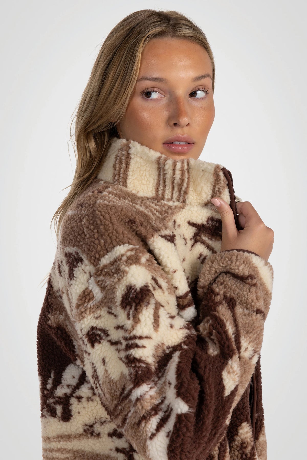 Wilderra Printed Sherpa Jacket