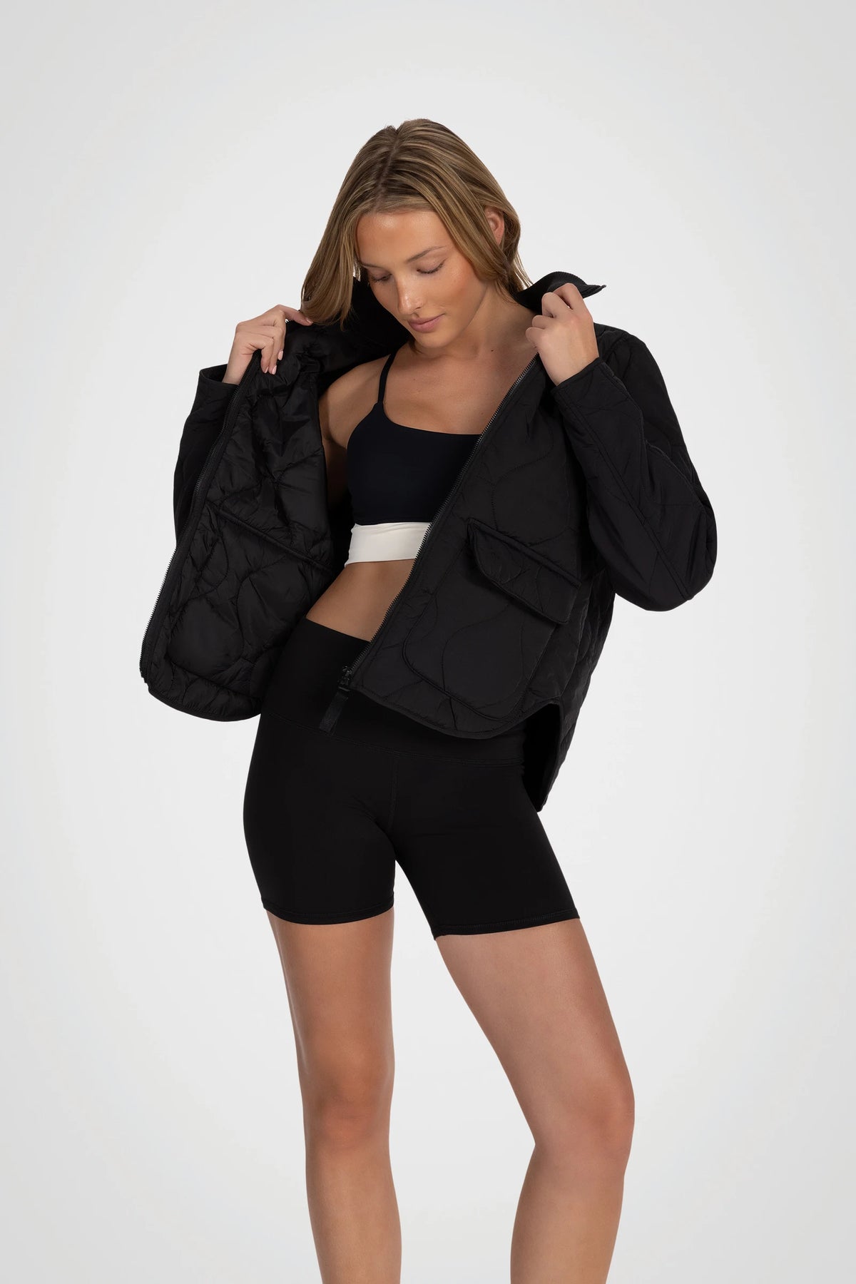 Elowyn Crinkle Quilted Jacket