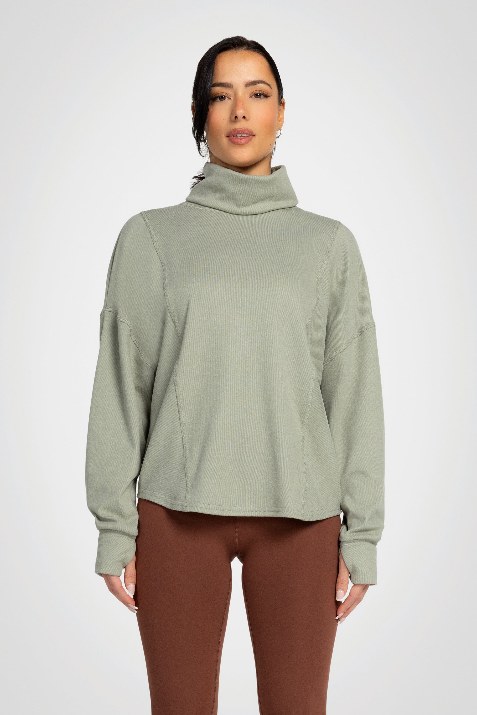 Solace Ribbed Turtleneck Top
