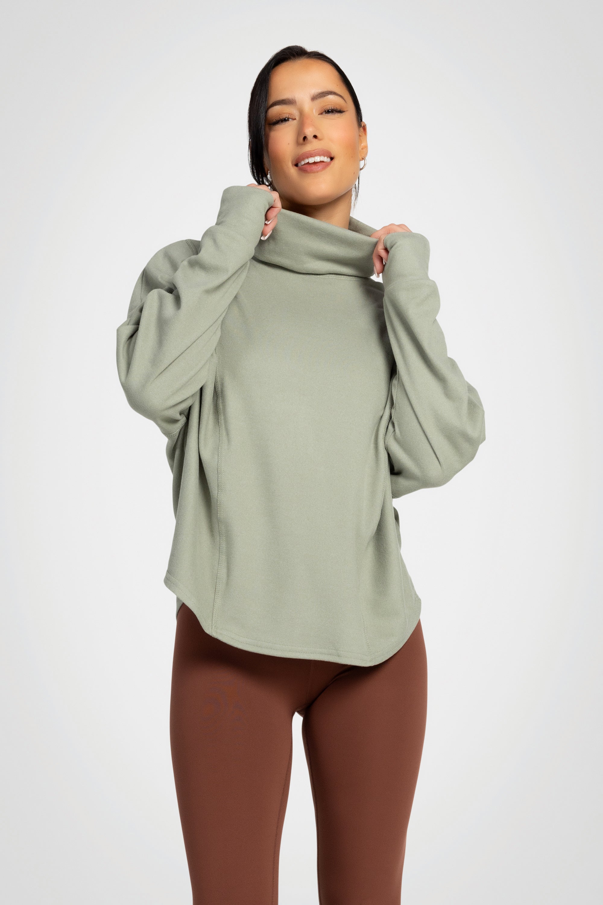 Solace Ribbed Turtleneck Top