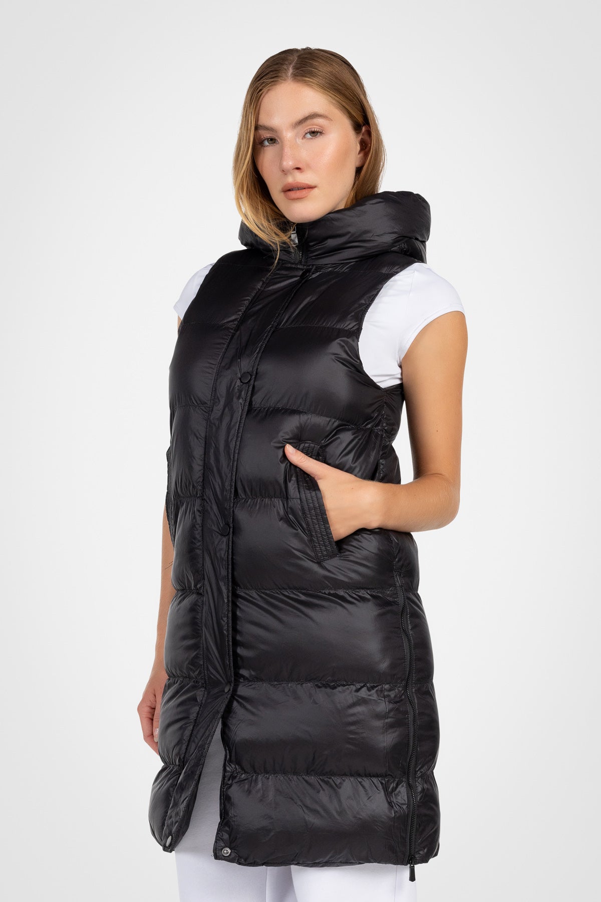 Emma　argue COCOON COAT  PADDING VEST Emma argue COCOON COAT PADDING VEST Cropped Puffer Vest
