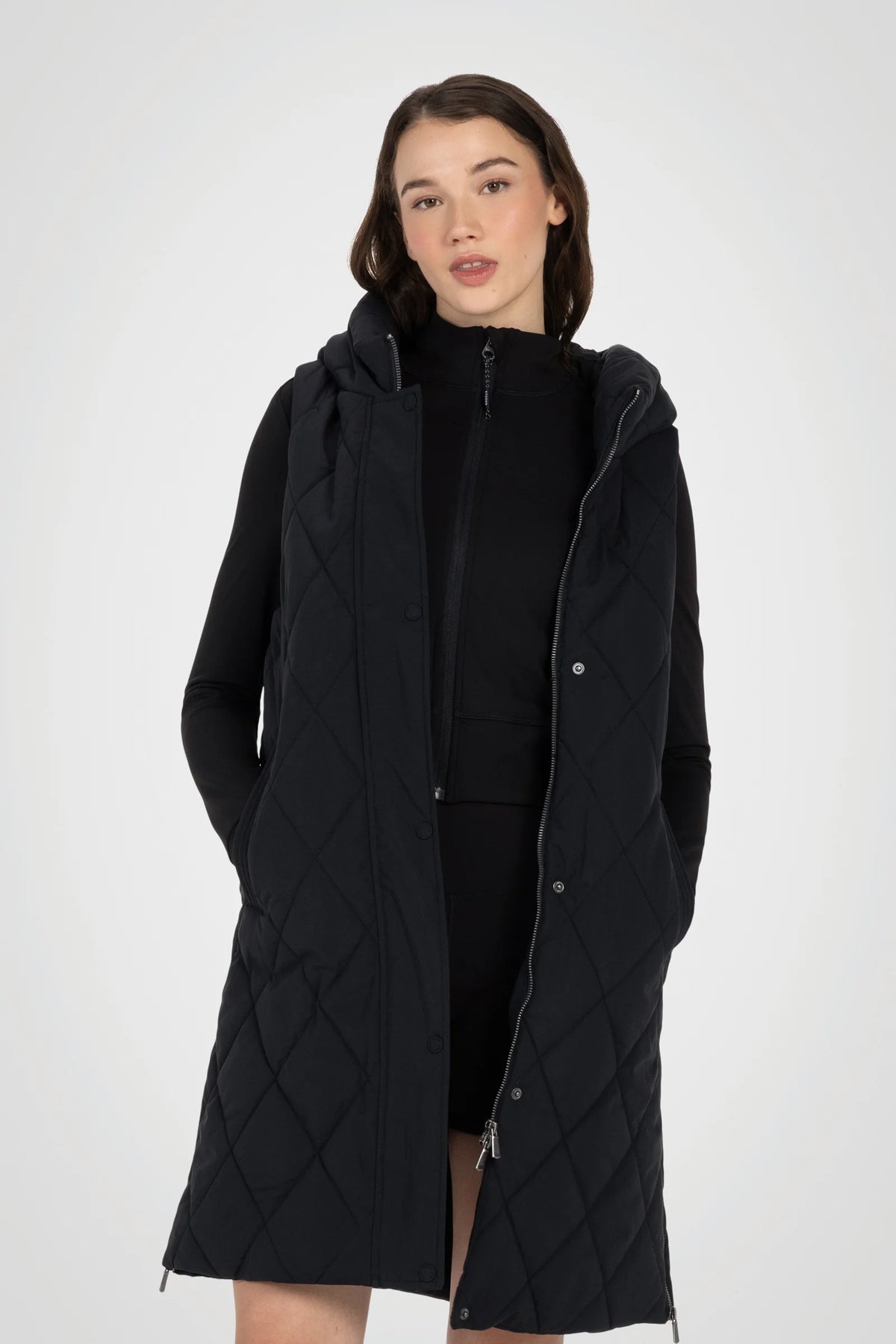Diamond Long Puffer Vest