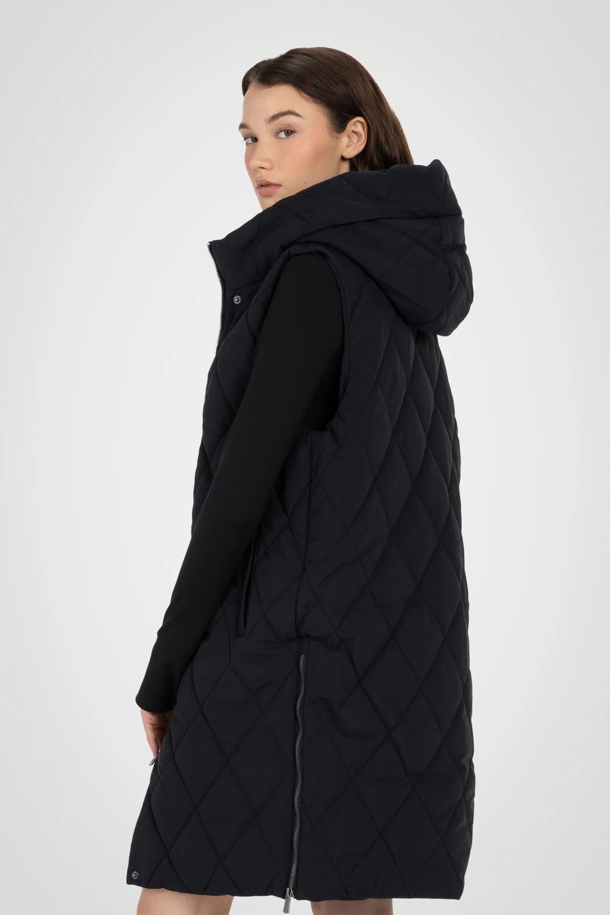 Diamond Long Puffer Vest