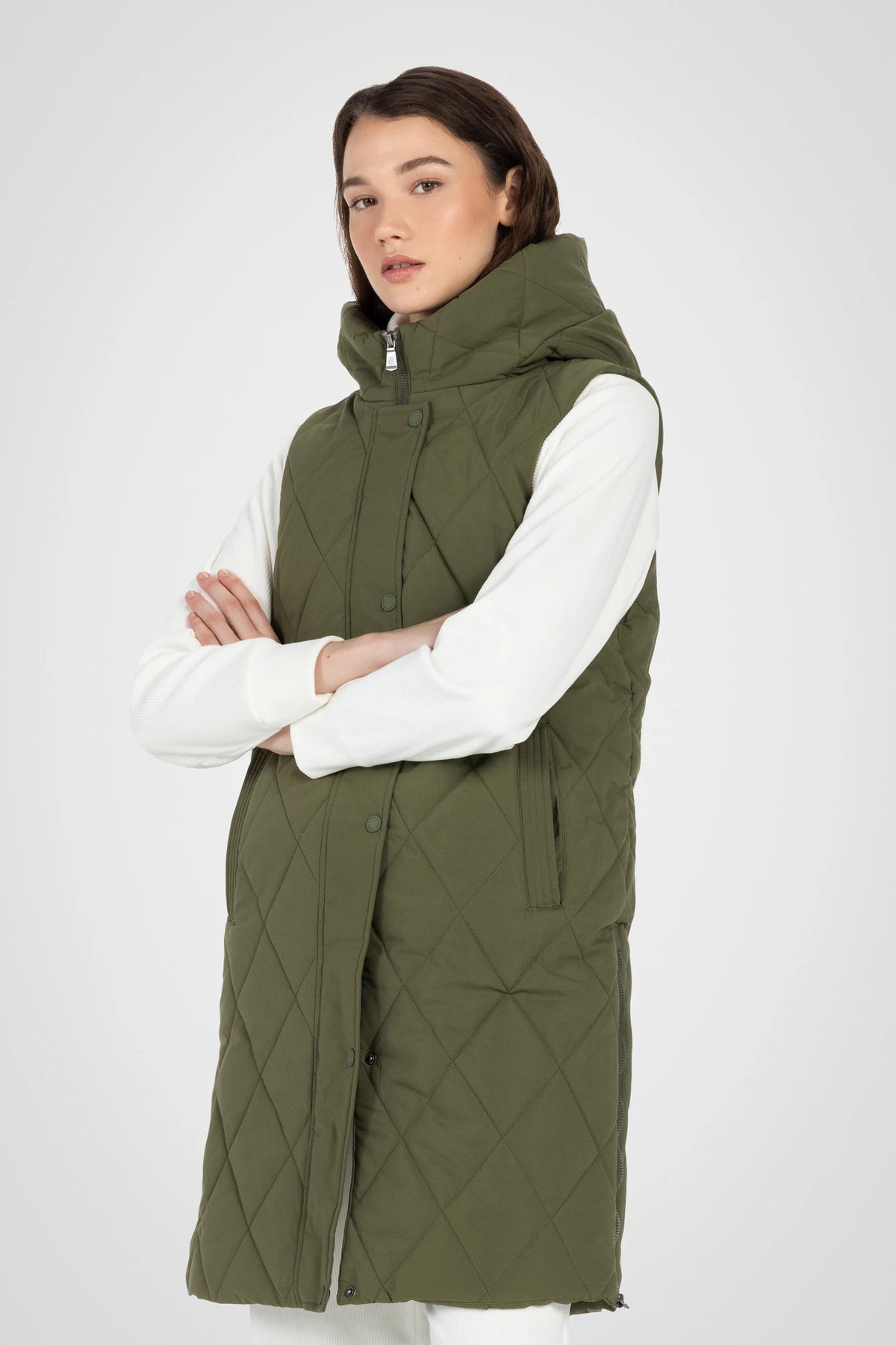 Diamond Long Puffer Vest