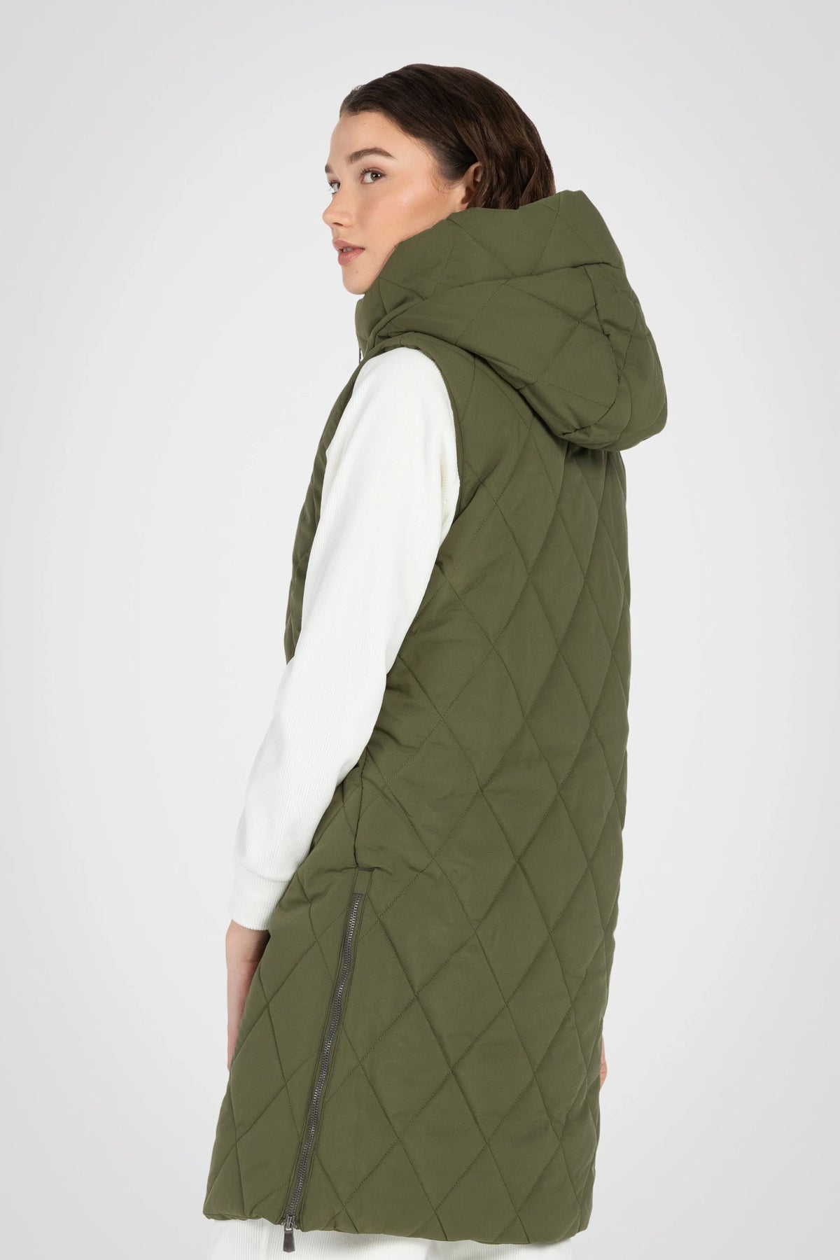 Diamond Long Puffer Vest