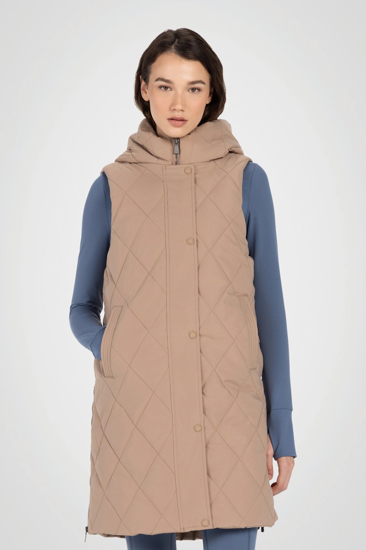 Diamond Long Puffer Vest