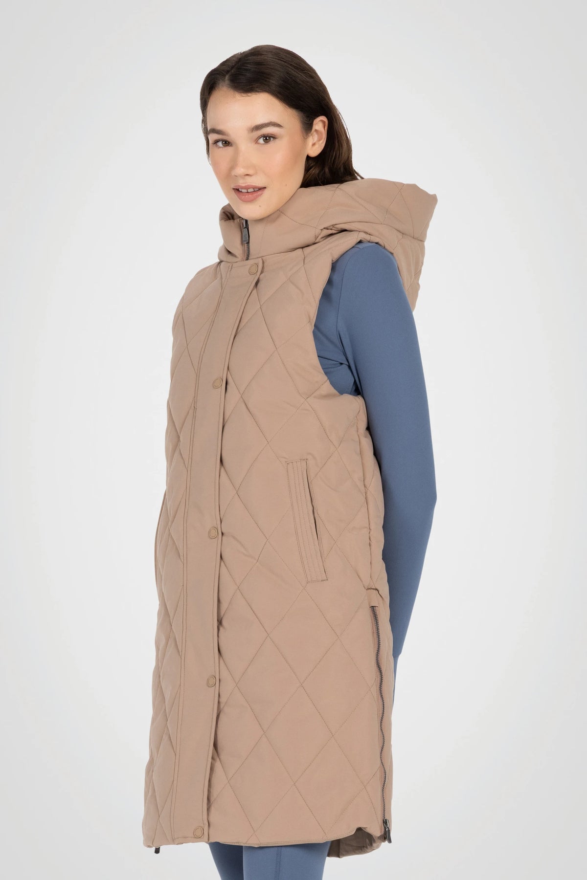 Diamond Long Puffer Vest