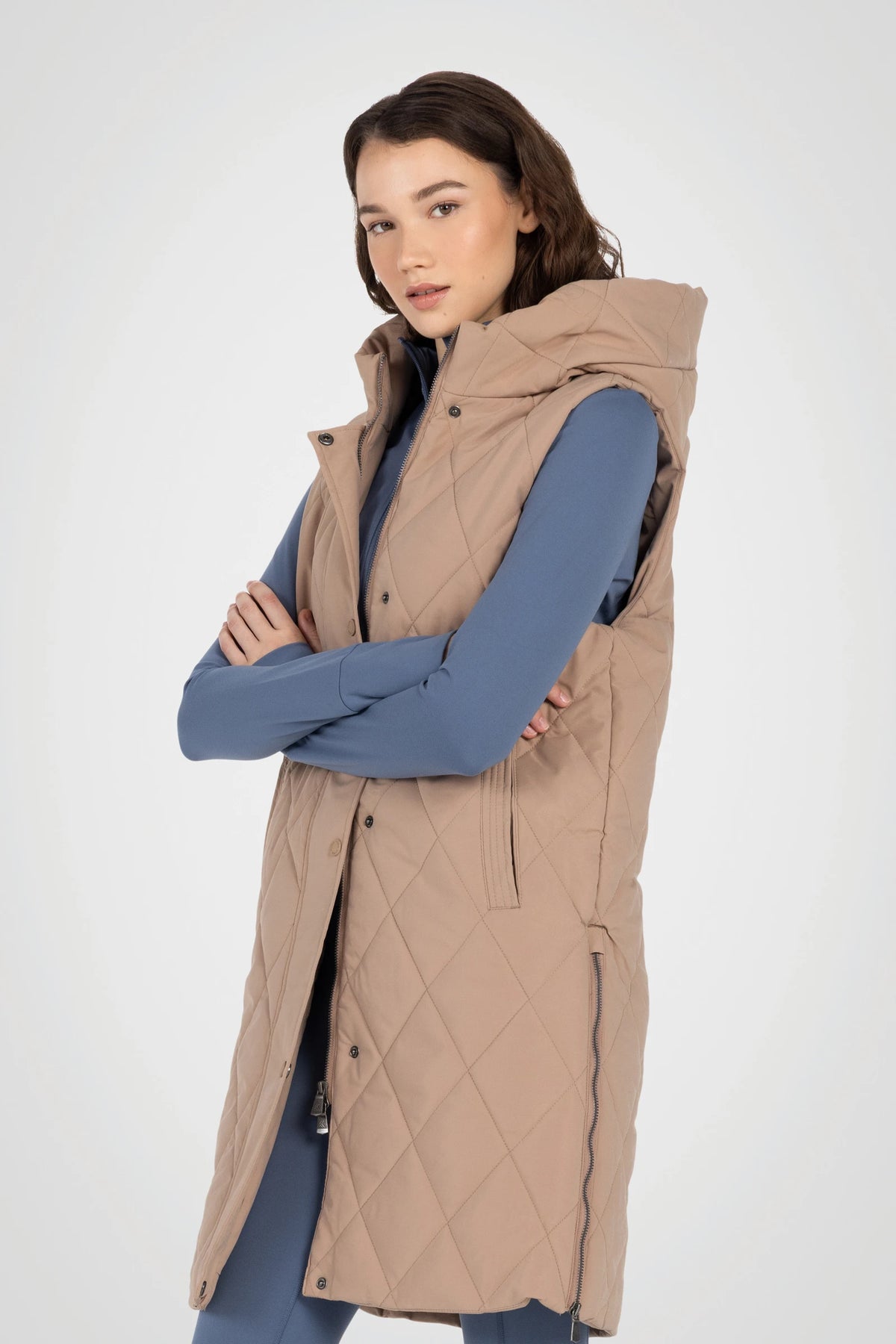 Diamond Long Puffer Vest